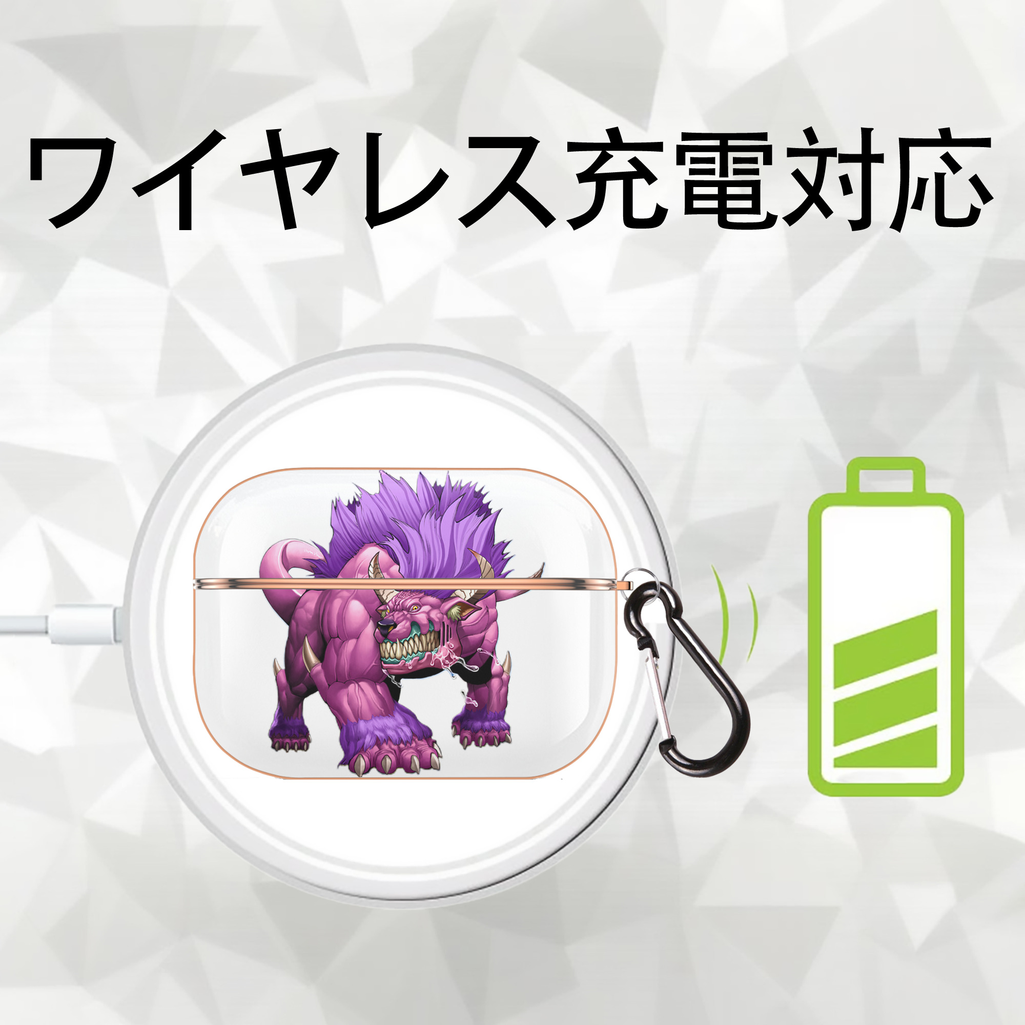 遊☆戯☆王 Yu-Gi-Oh! 【AirPods Pro用】ハードシェル保護ケース｜耐衝撃・防指紋・カラビナ付き商品仕様
