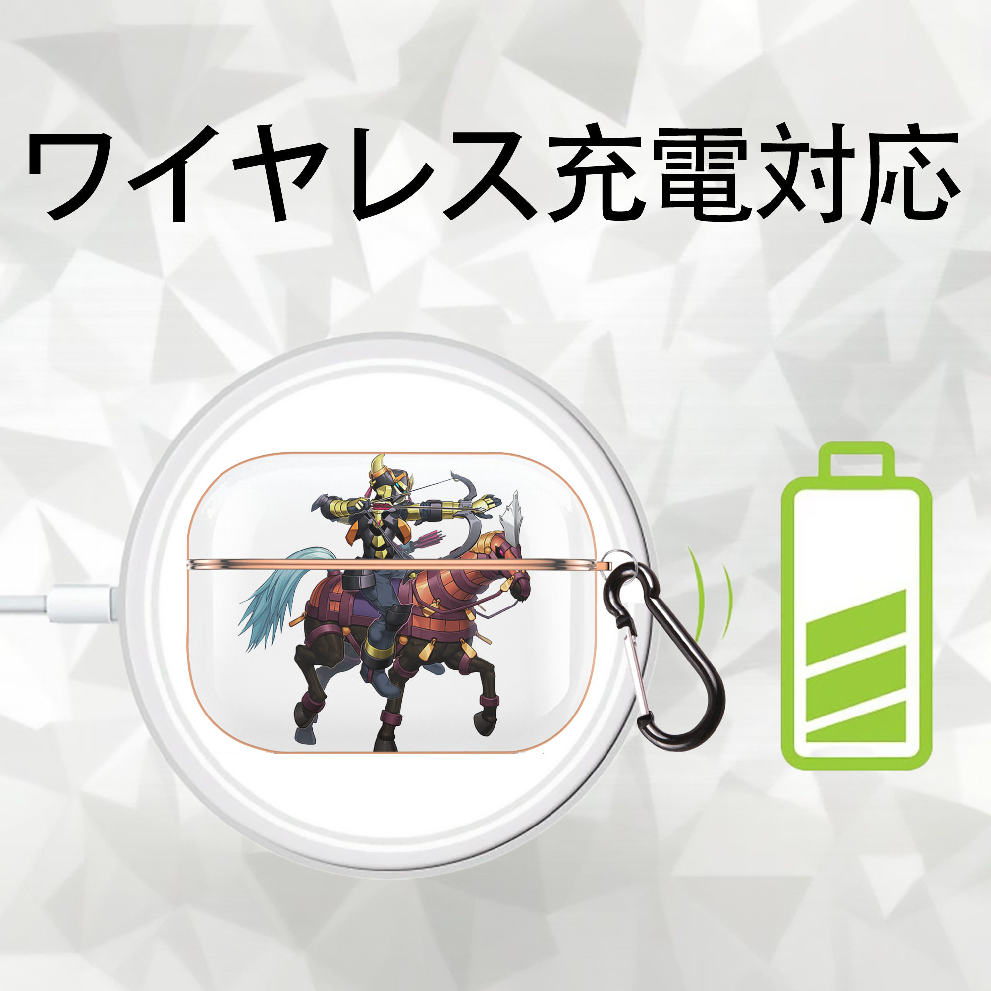遊☆戯☆王 Yu-Gi-Oh! 【AirPods Pro用】ハードシェル保護ケース｜耐衝撃・防指紋・カラビナ付き商品仕様