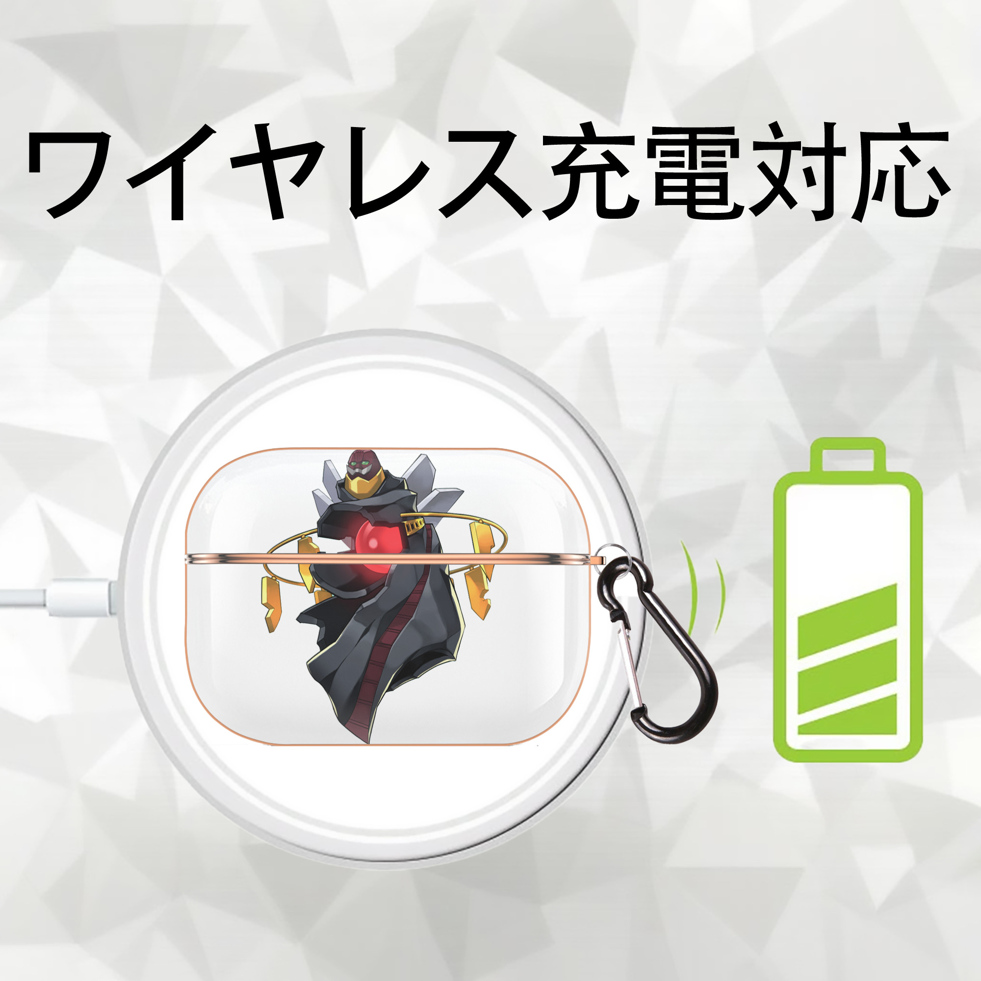 遊☆戯☆王 Yu-Gi-Oh! 【AirPods Pro用】ハードシェル保護ケース｜耐衝撃・防指紋・カラビナ付き商品仕様