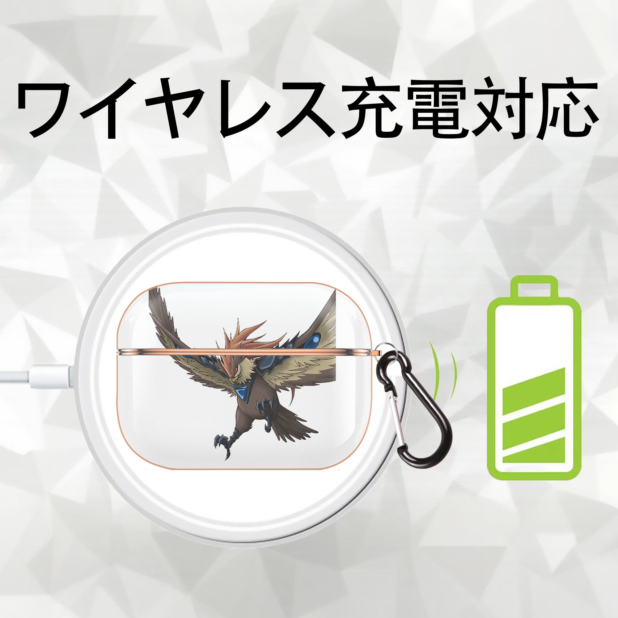 遊☆戯☆王 Yu-Gi-Oh! 【AirPods Pro用】ハードシェル保護ケース｜耐衝撃・防指紋・カラビナ付き商品仕様