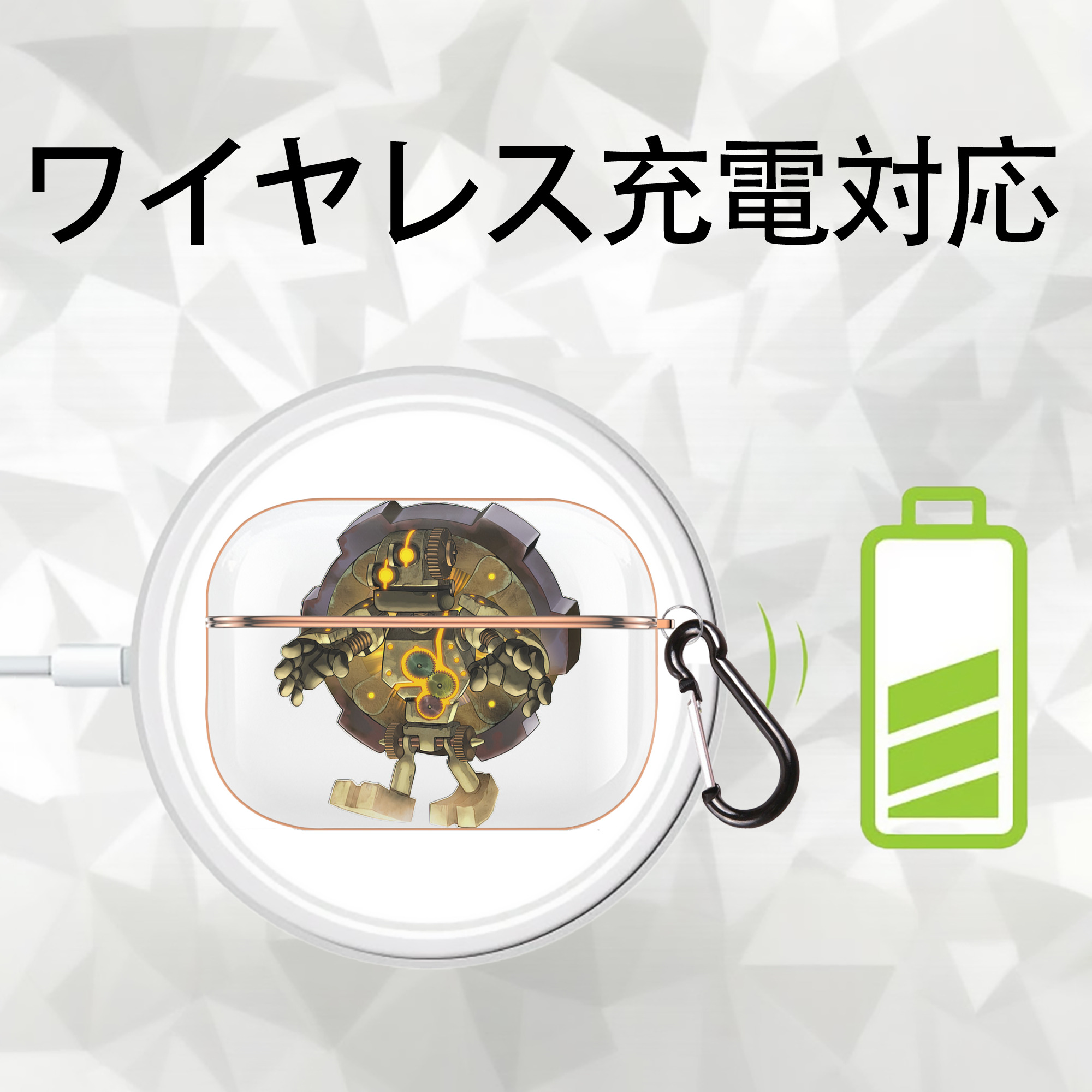 遊☆戯☆王 Yu-Gi-Oh! 【AirPods Pro用】ハードシェル保護ケース｜耐衝撃・防指紋・カラビナ付き商品仕様