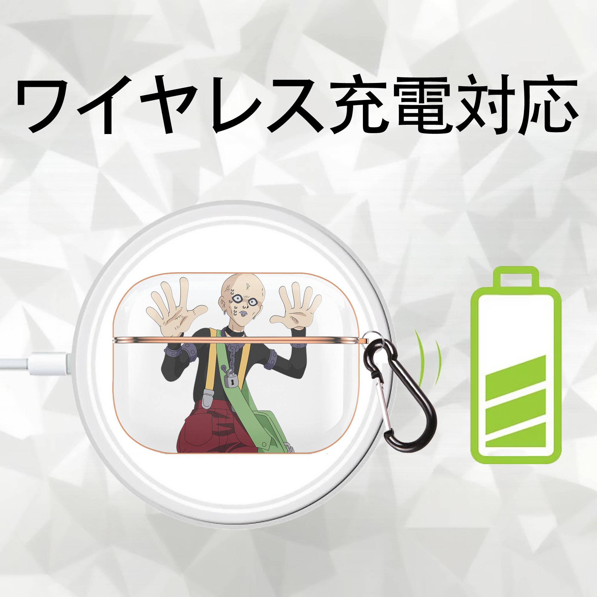 遊☆戯☆王 Yu-Gi-Oh! 【AirPods Pro用】ハードシェル保護ケース｜耐衝撃・防指紋・カラビナ付き商品仕様