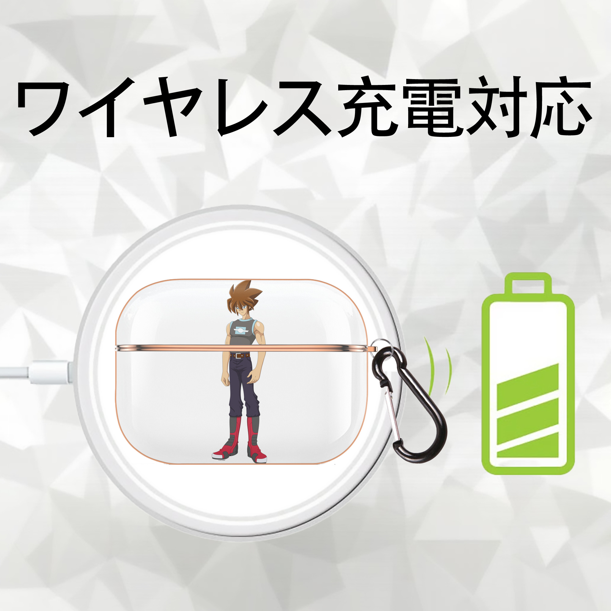 遊☆戯☆王 Yu-Gi-Oh! 【AirPods Pro用】ハードシェル保護ケース｜耐衝撃・防指紋・カラビナ付き商品仕様