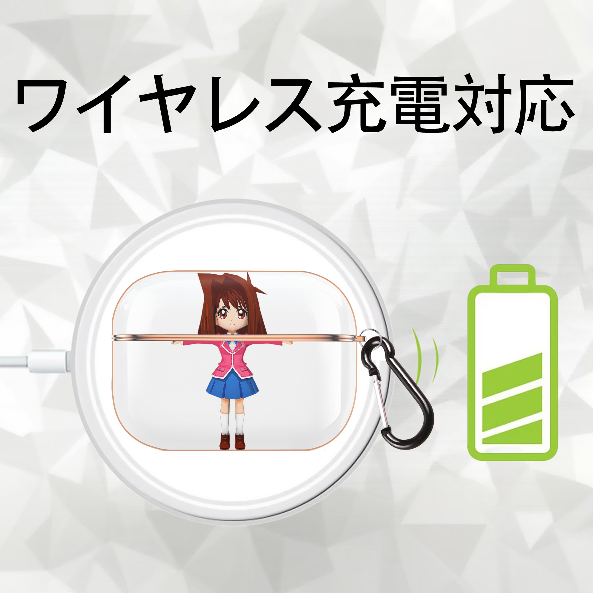 遊☆戯☆王 Yu-Gi-Oh! 【AirPods Pro用】ハードシェル保護ケース｜耐衝撃・防指紋・カラビナ付き商品仕様