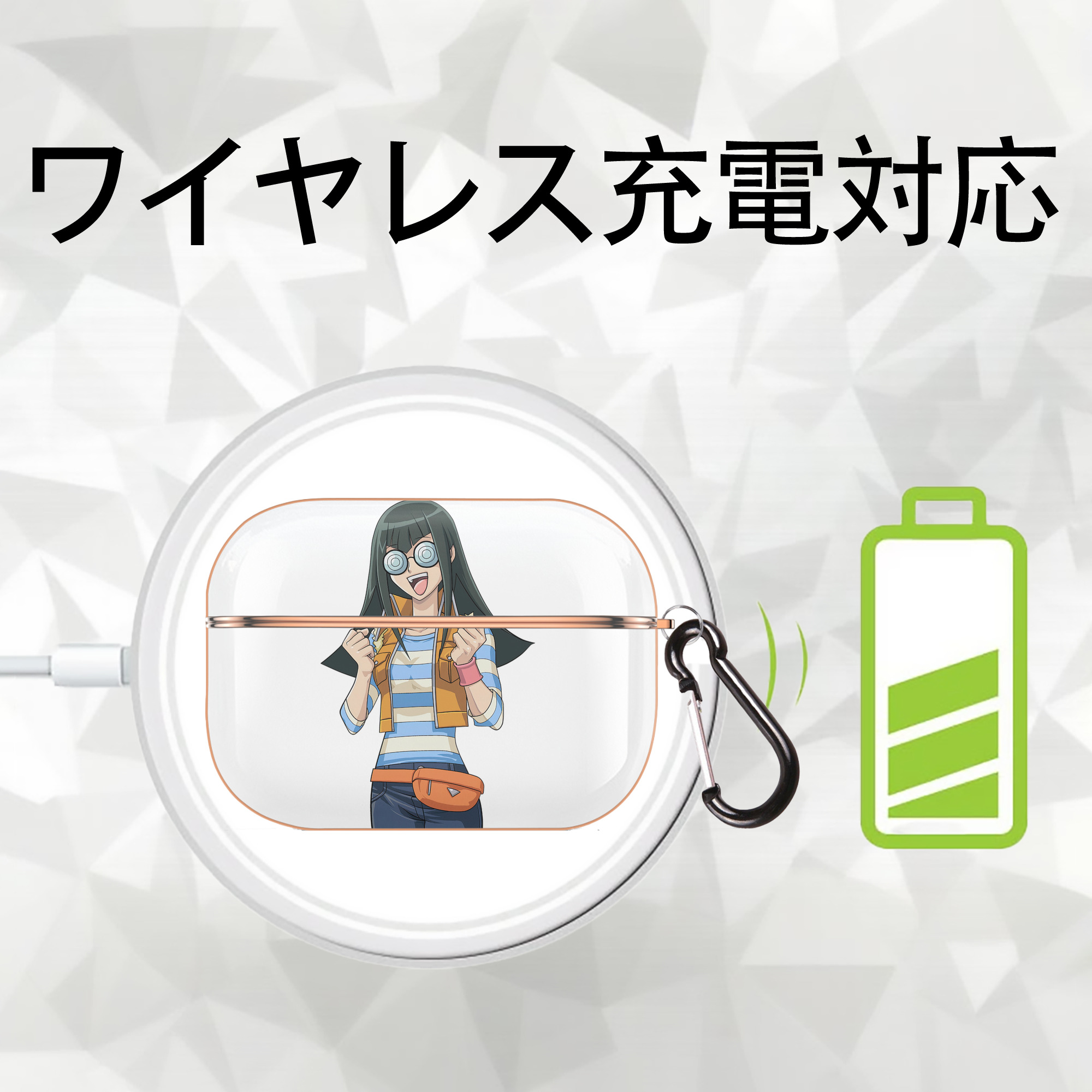 遊☆戯☆王 Yu-Gi-Oh! 【AirPods Pro用】ハードシェル保護ケース｜耐衝撃・防指紋・カラビナ付き商品仕様
