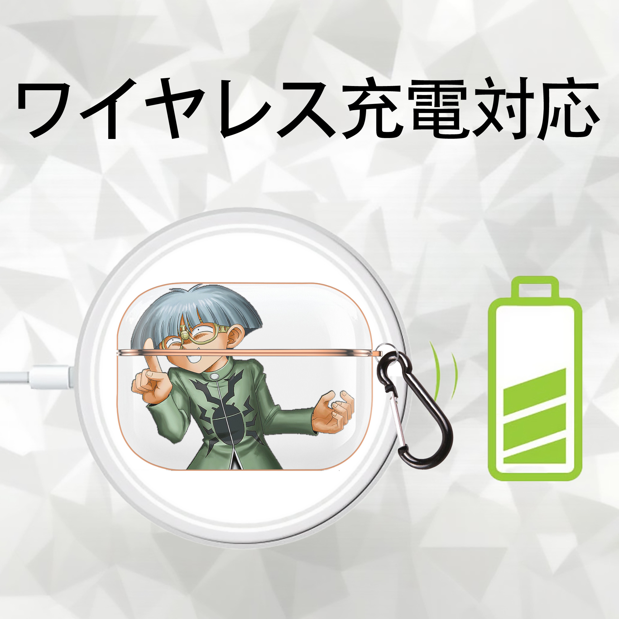 遊☆戯☆王 Yu-Gi-Oh! 【AirPods Pro用】ハードシェル保護ケース｜耐衝撃・防指紋・カラビナ付き商品仕様