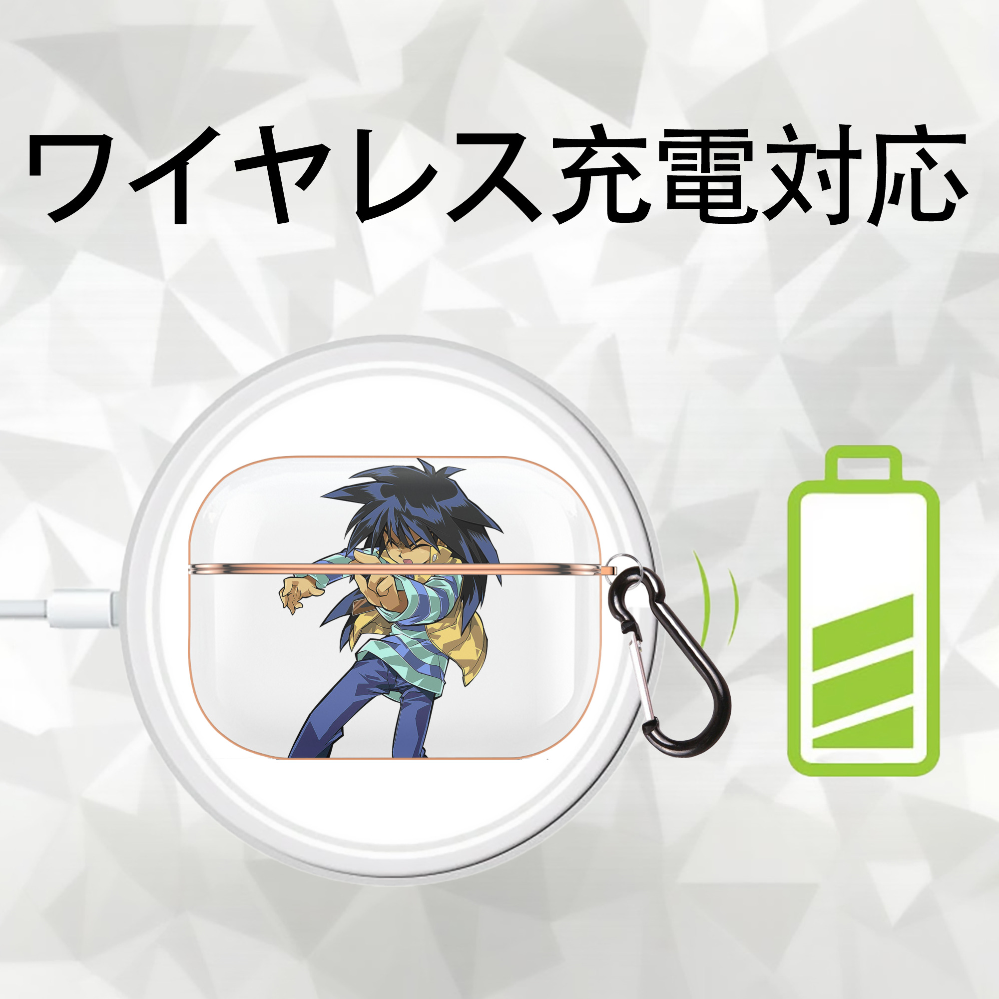 遊☆戯☆王 Yu-Gi-Oh! 【AirPods Pro用】ハードシェル保護ケース｜耐衝撃・防指紋・カラビナ付き商品仕様