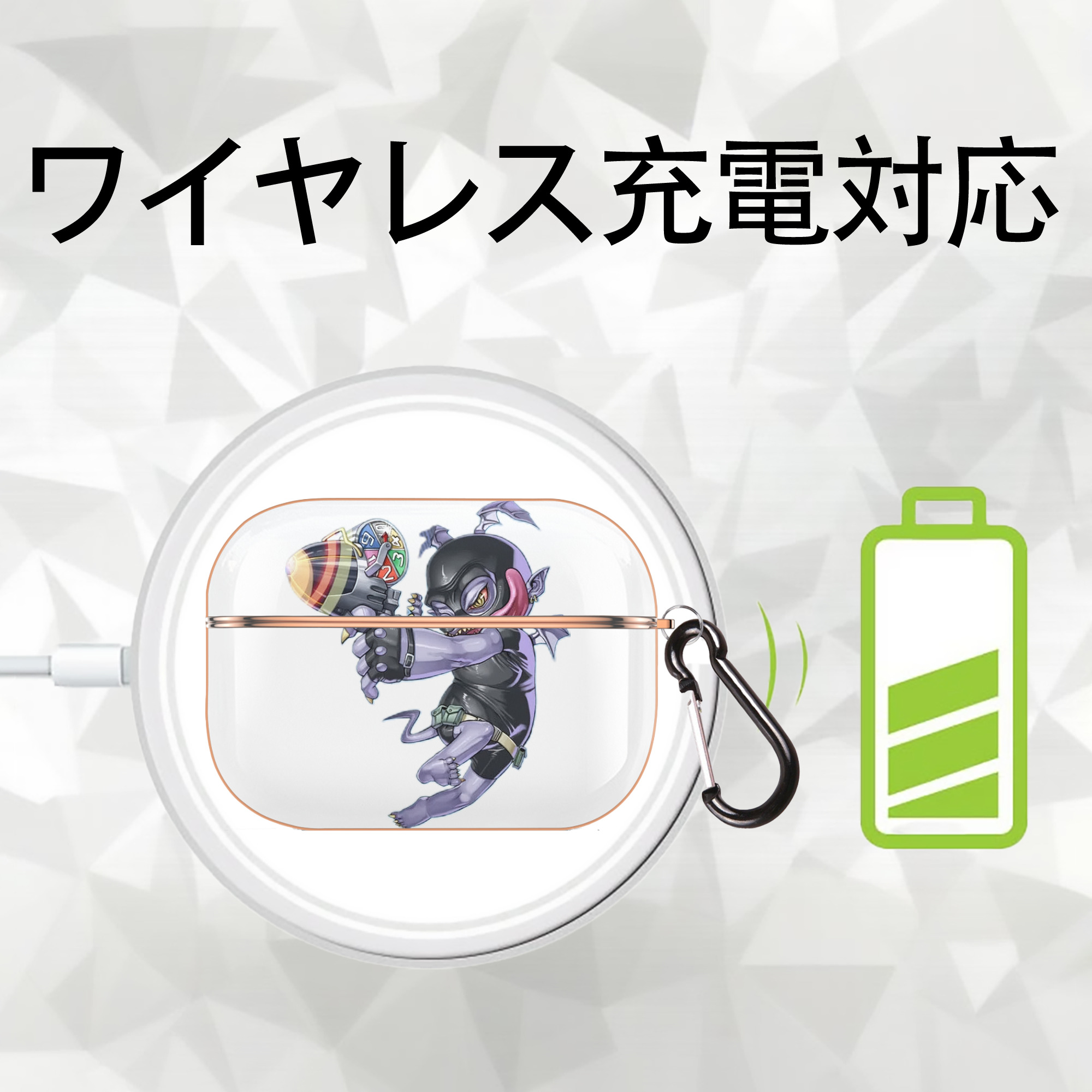 遊☆戯☆王 Yu-Gi-Oh! 【AirPods Pro用】ハードシェル保護ケース｜耐衝撃・防指紋・カラビナ付き商品仕様