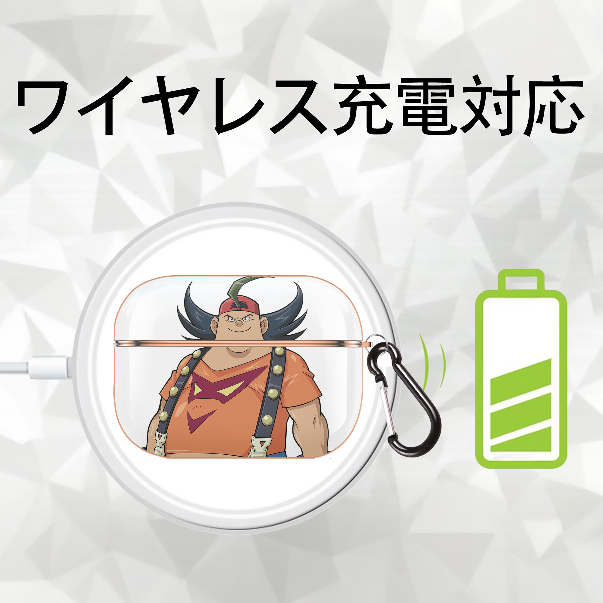 遊☆戯☆王 Yu-Gi-Oh! 【AirPods Pro用】ハードシェル保護ケース｜耐衝撃・防指紋・カラビナ付き商品仕様