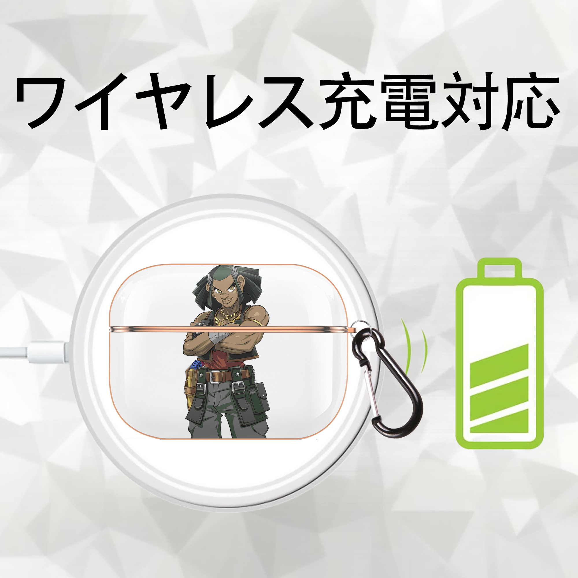 遊☆戯☆王 Yu-Gi-Oh! 【AirPods Pro用】ハードシェル保護ケース｜耐衝撃・防指紋・カラビナ付き商品仕様