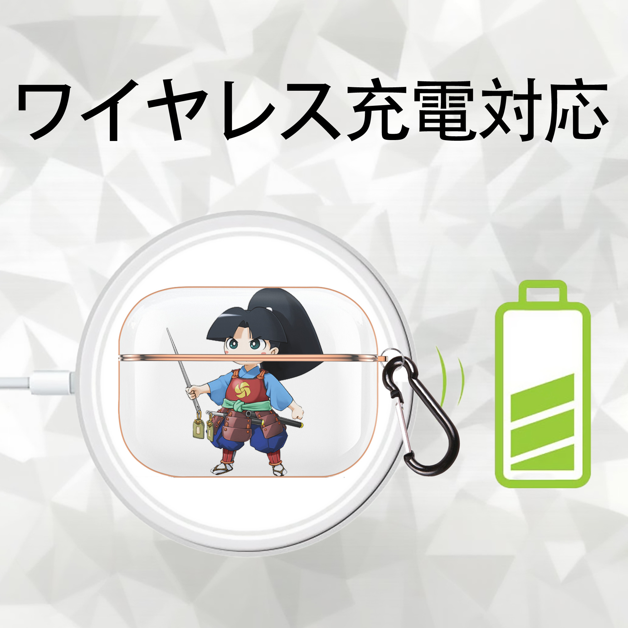 遊☆戯☆王 Yu-Gi-Oh! 【AirPods Pro用】ハードシェル保護ケース｜耐衝撃・防指紋・カラビナ付き商品仕様