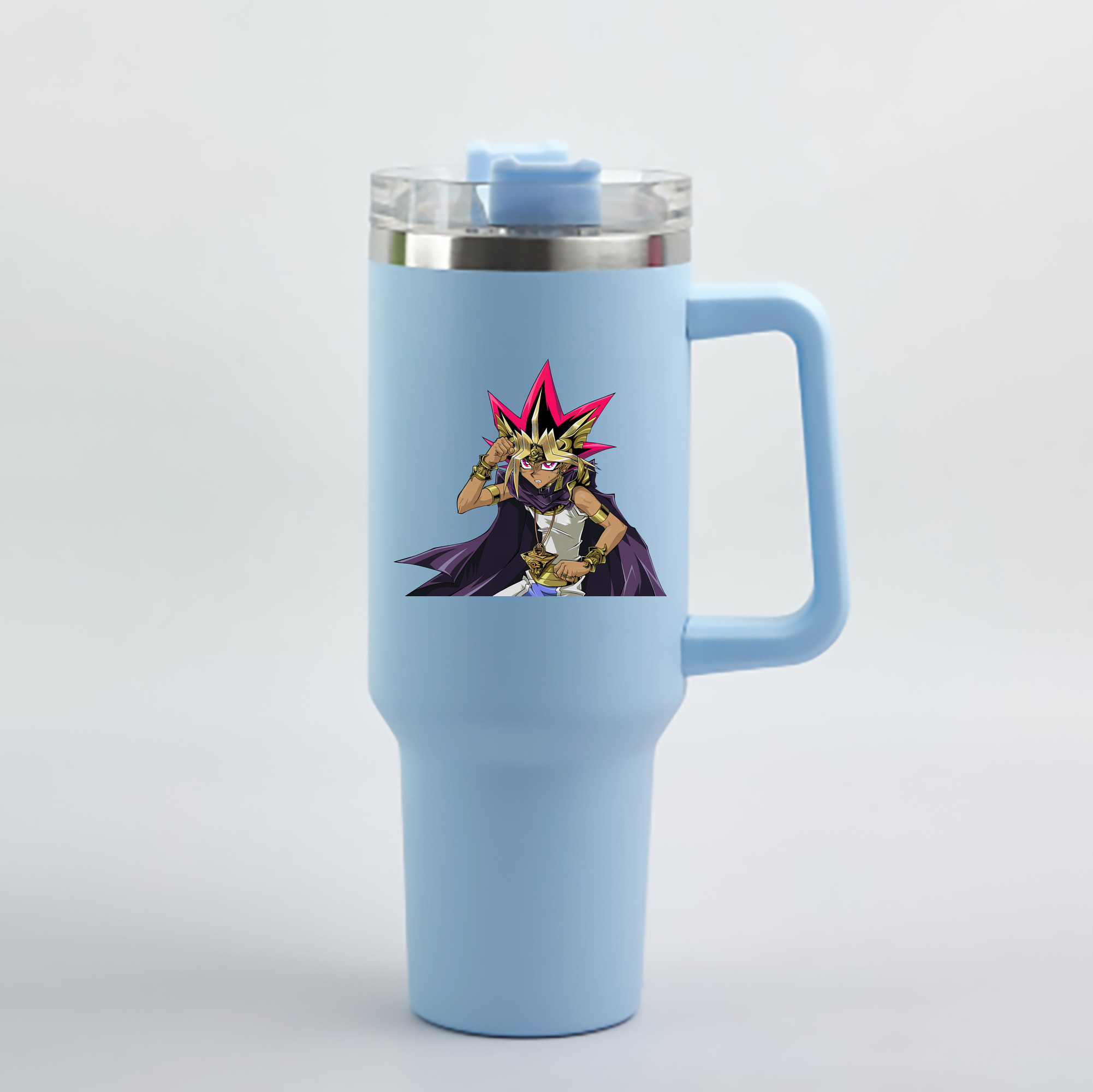 （画像用） 遊☆戯☆王 Yu-Gi-Oh! 1200mL車用タンブラー - クリスタルステッカー（プラスチックストロー付き）
