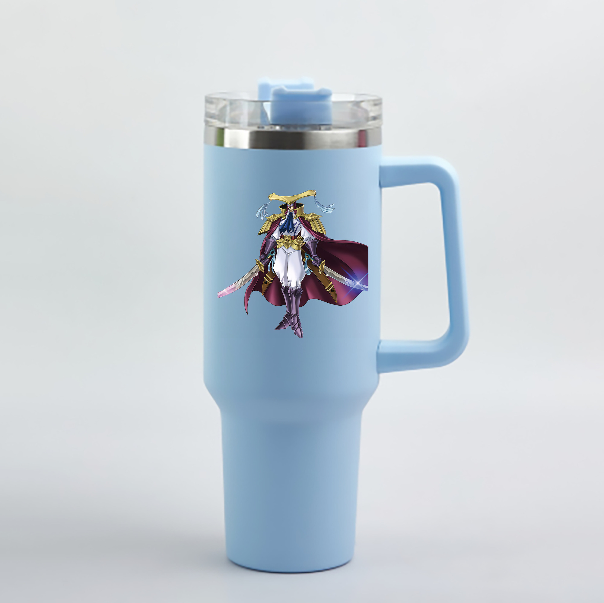 （画像用） 遊☆戯☆王 Yu-Gi-Oh! 1200mL車用タンブラー - クリスタルステッカー（プラスチックストロー付き）