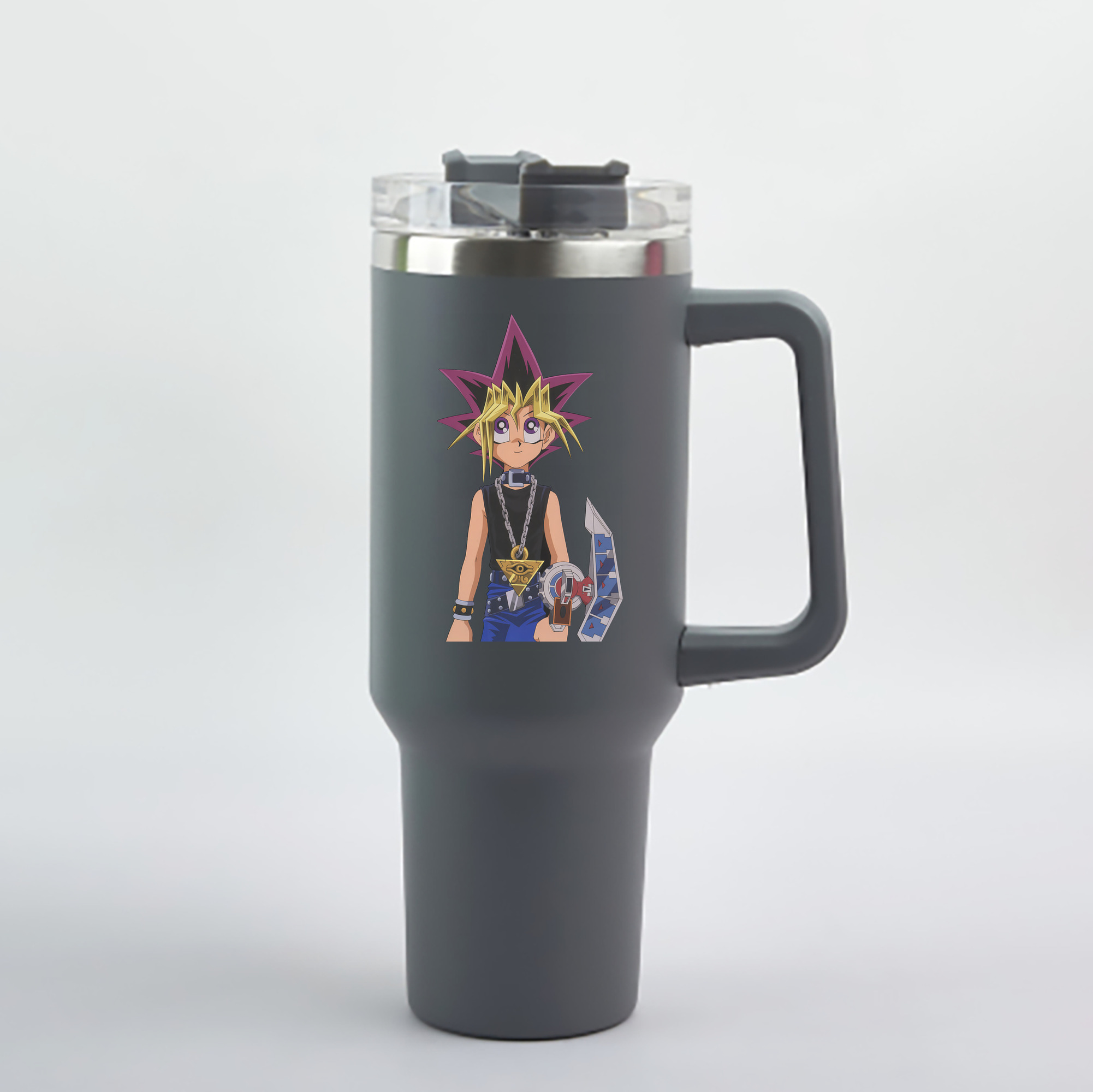 （画像用） 遊☆戯☆王 Yu-Gi-Oh! 1200mL車用タンブラー - クリスタルステッカー（プラスチックストロー付き）