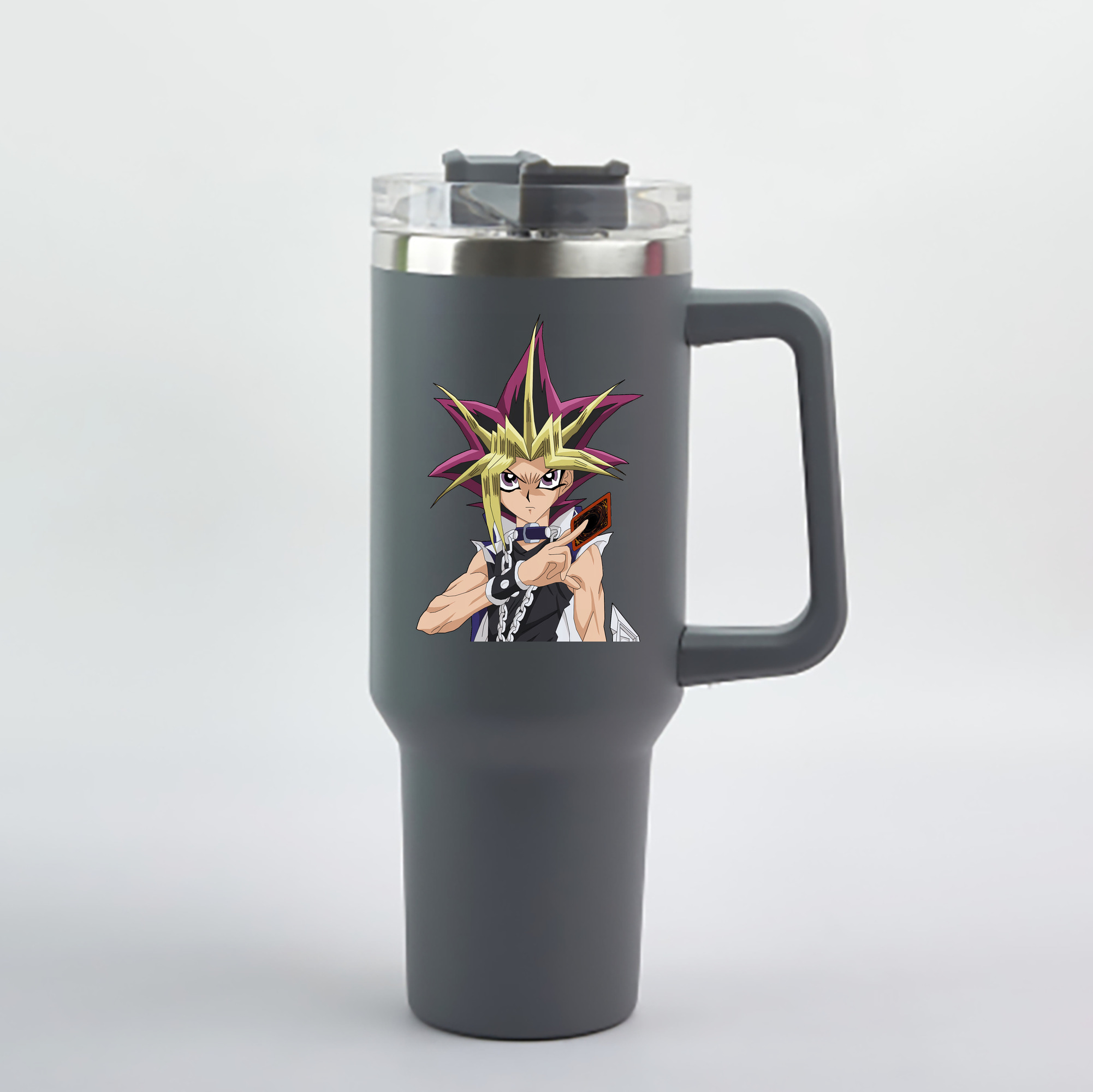 （画像用） 遊☆戯☆王 Yu-Gi-Oh! 1200mL車用タンブラー - クリスタルステッカー（プラスチックストロー付き）