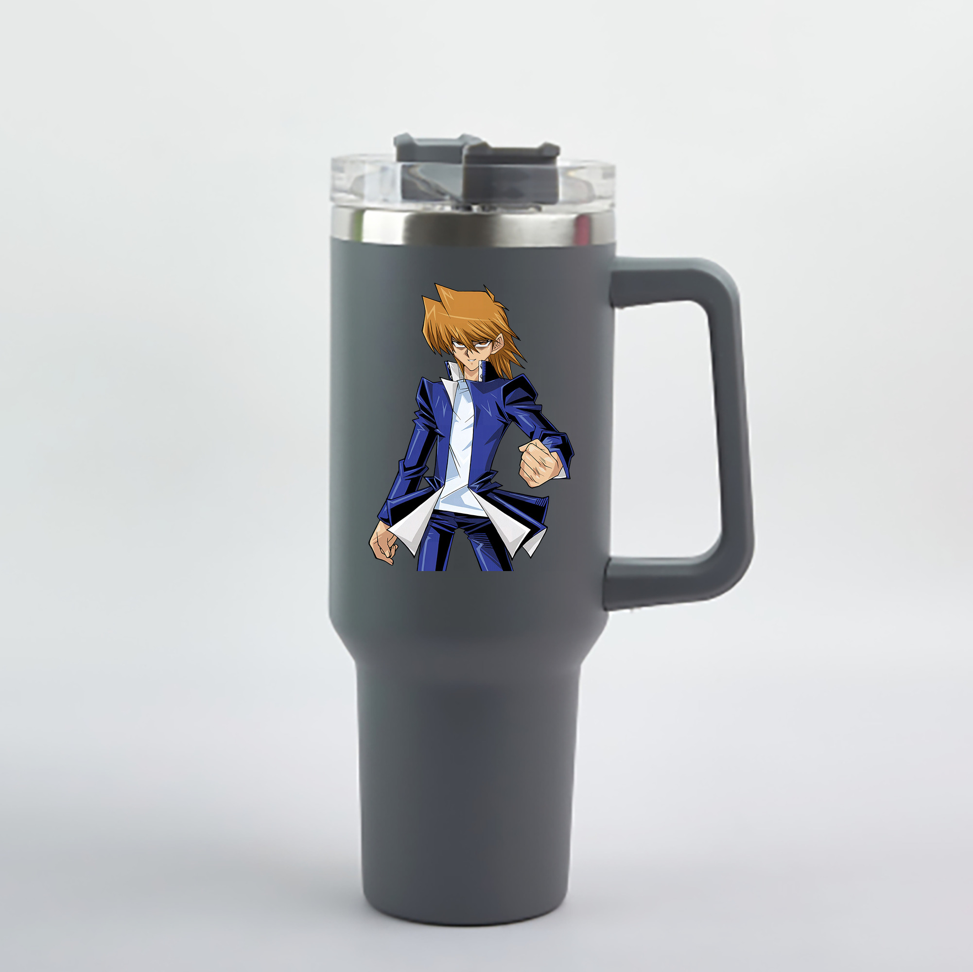 （画像用） 遊☆戯☆王 Yu-Gi-Oh! 1200mL車用タンブラー - クリスタルステッカー（プラスチックストロー付き）