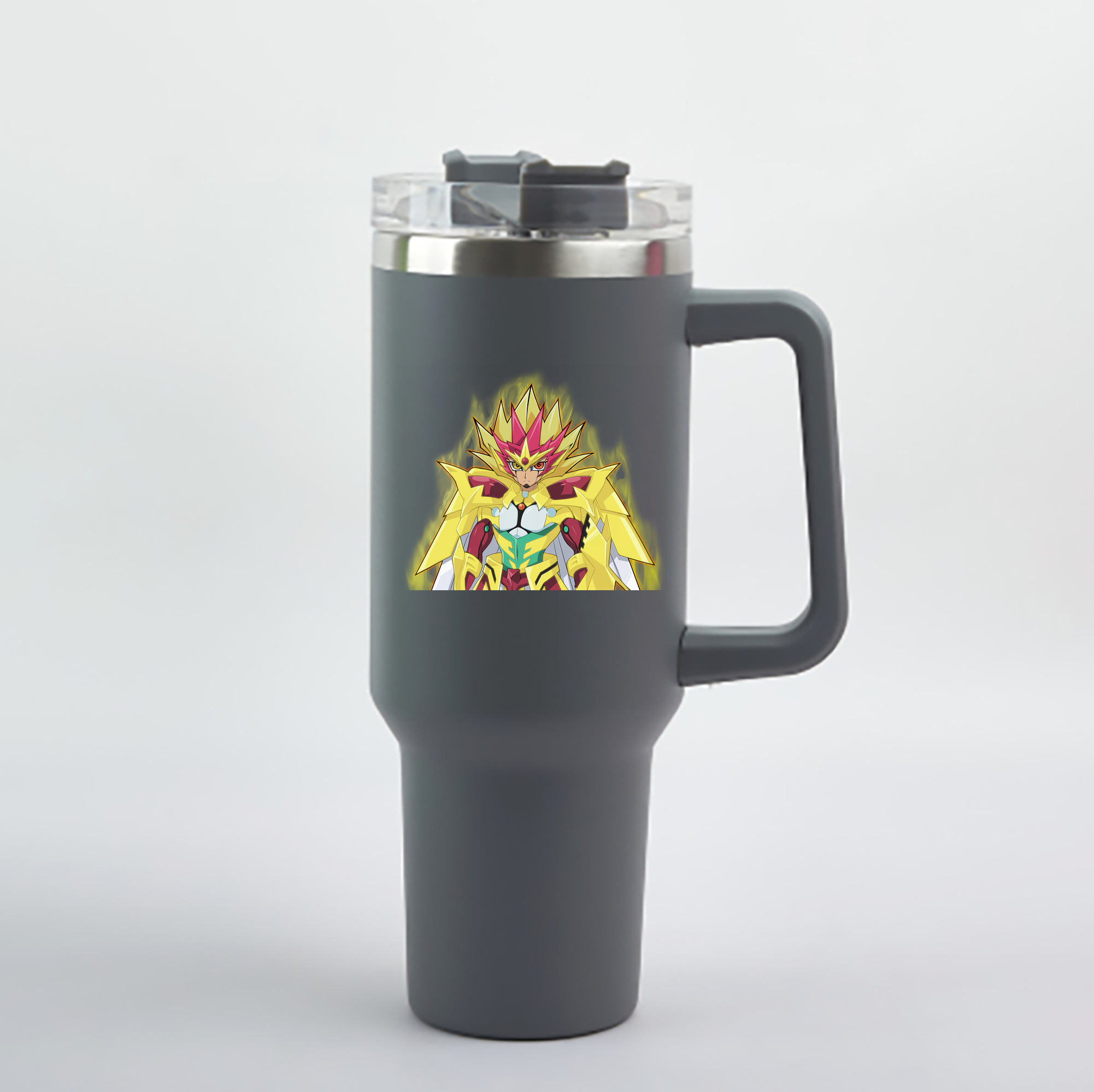 （画像用） 遊☆戯☆王 Yu-Gi-Oh! 1200mL車用タンブラー - クリスタルステッカー（プラスチックストロー付き）