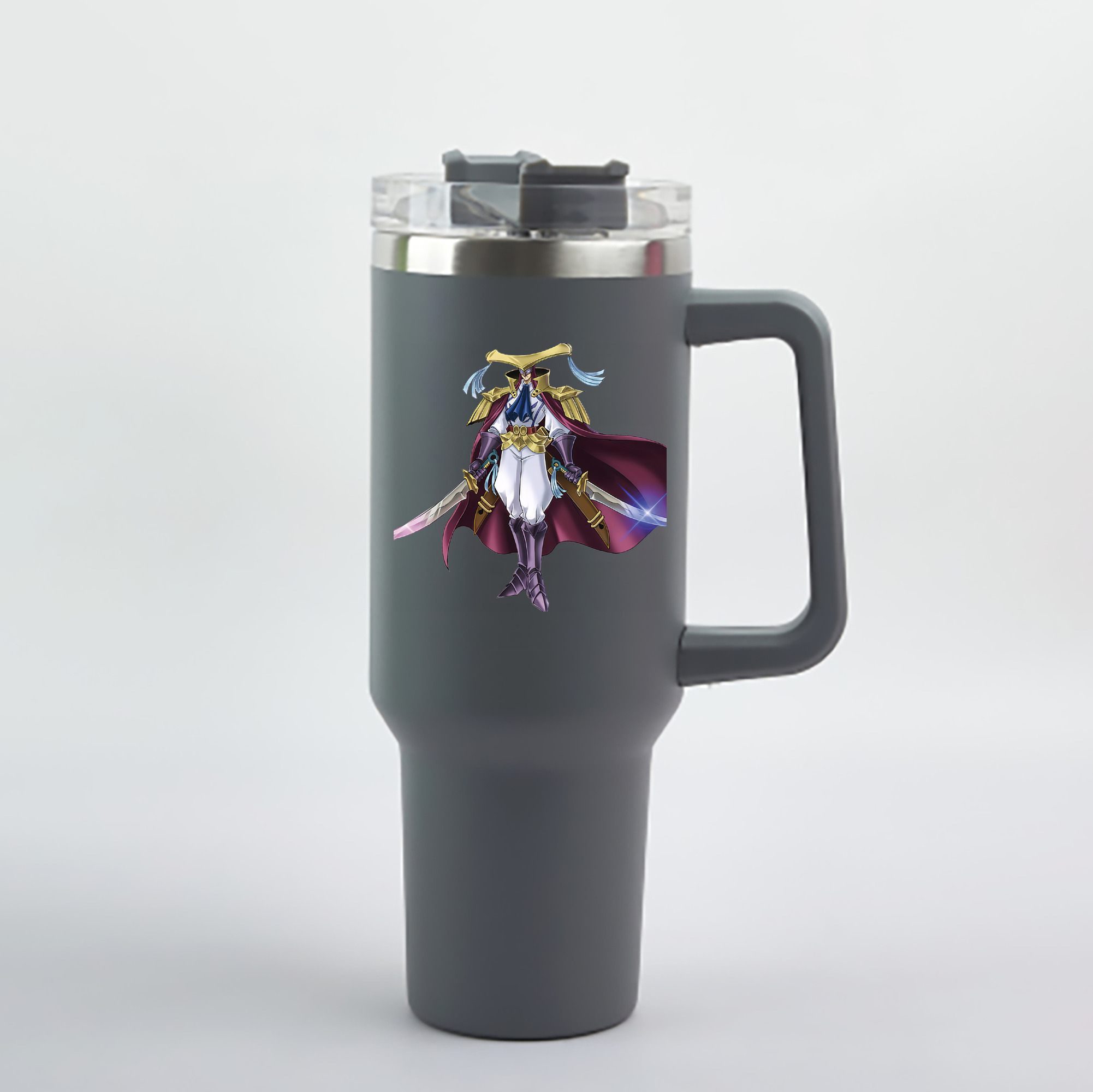 （画像用） 遊☆戯☆王 Yu-Gi-Oh! 1200mL車用タンブラー - クリスタルステッカー（プラスチックストロー付き）