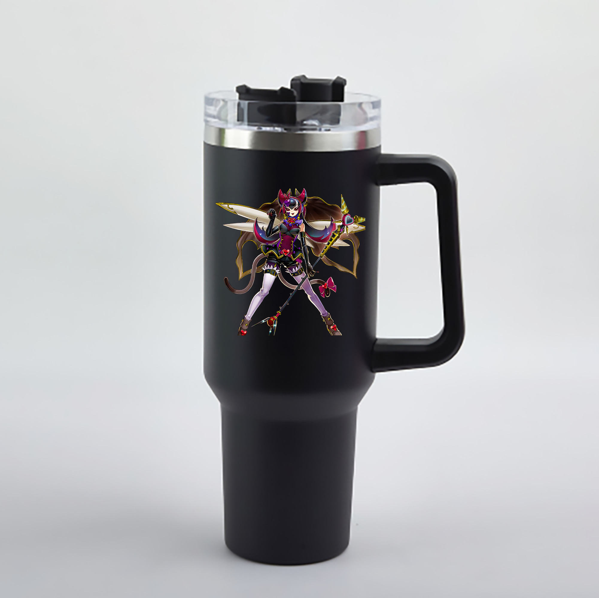 （画像用） 遊☆戯☆王 Yu-Gi-Oh! 1200mL車用タンブラー - クリスタルステッカー（プラスチックストロー付き）