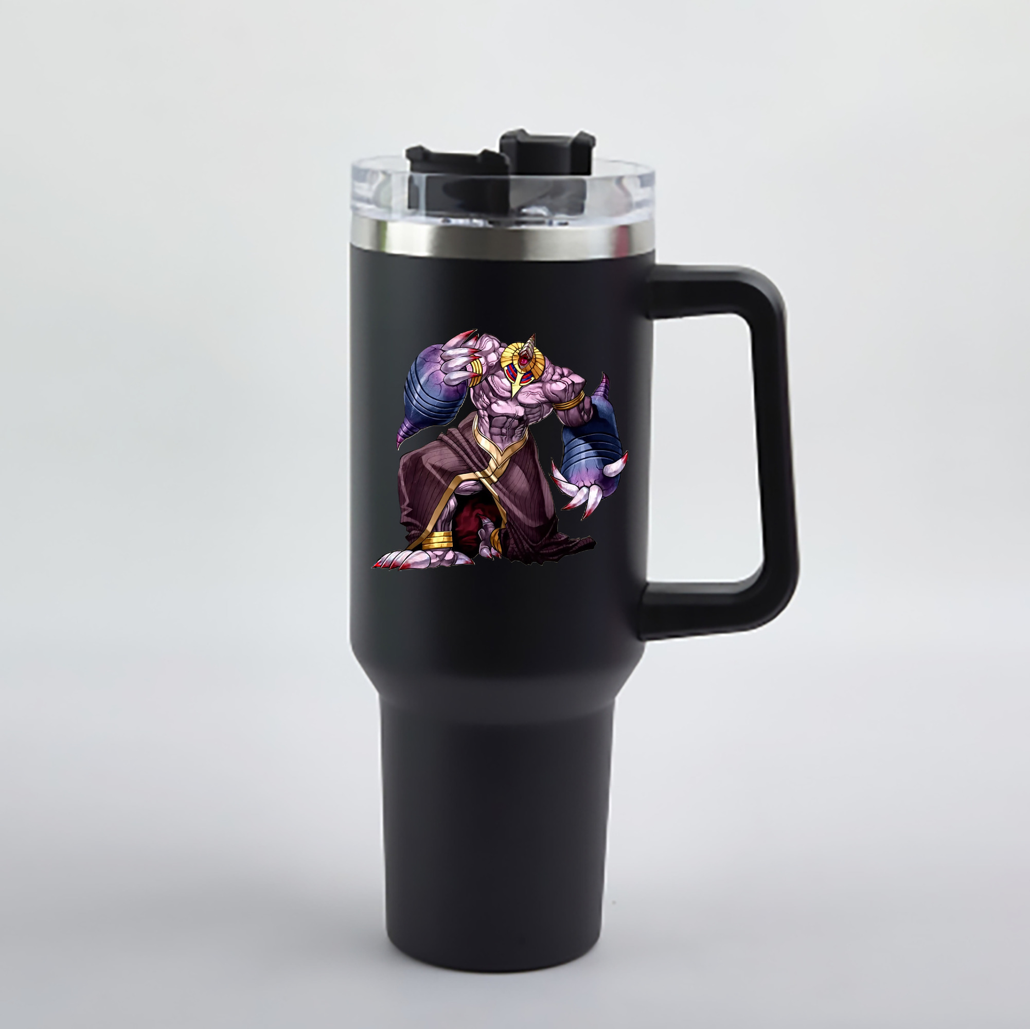 （画像用） 遊☆戯☆王 Yu-Gi-Oh! 1200mL車用タンブラー - クリスタルステッカー（プラスチックストロー付き）