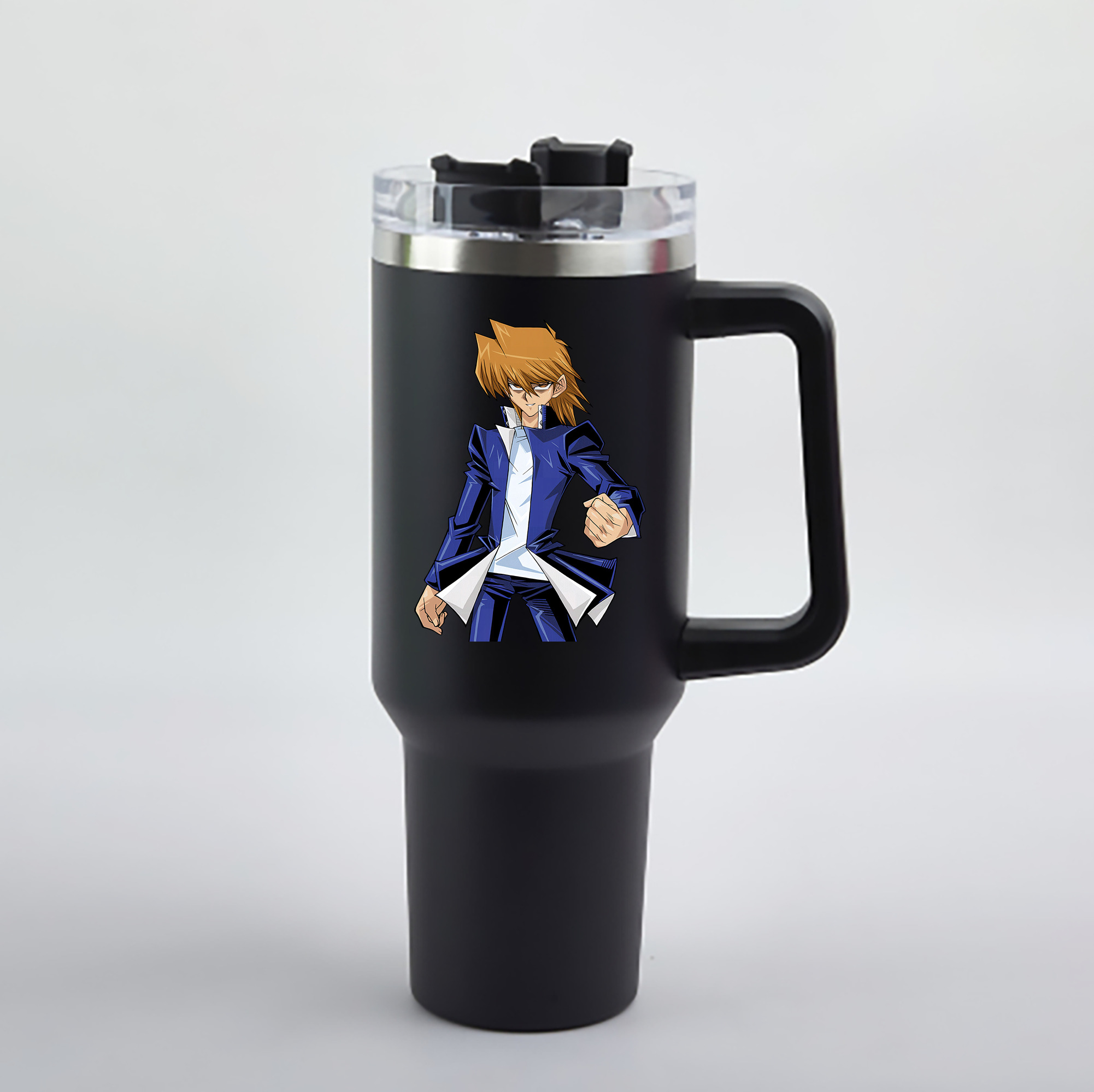 （画像用） 遊☆戯☆王 Yu-Gi-Oh! 1200mL車用タンブラー - クリスタルステッカー（プラスチックストロー付き）