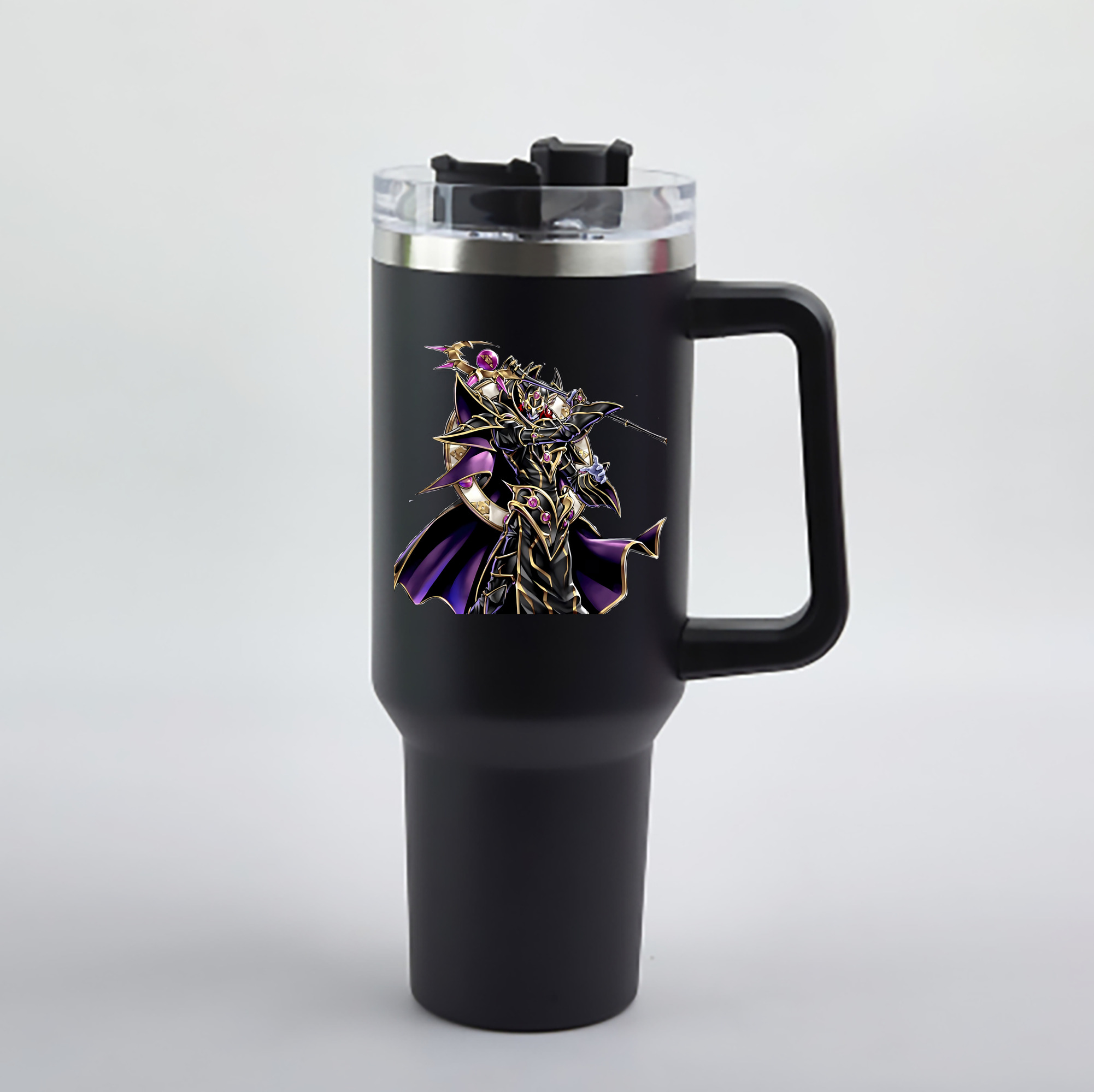 （画像用） 遊☆戯☆王 Yu-Gi-Oh! 1200mL車用タンブラー - クリスタルステッカー（プラスチックストロー付き）