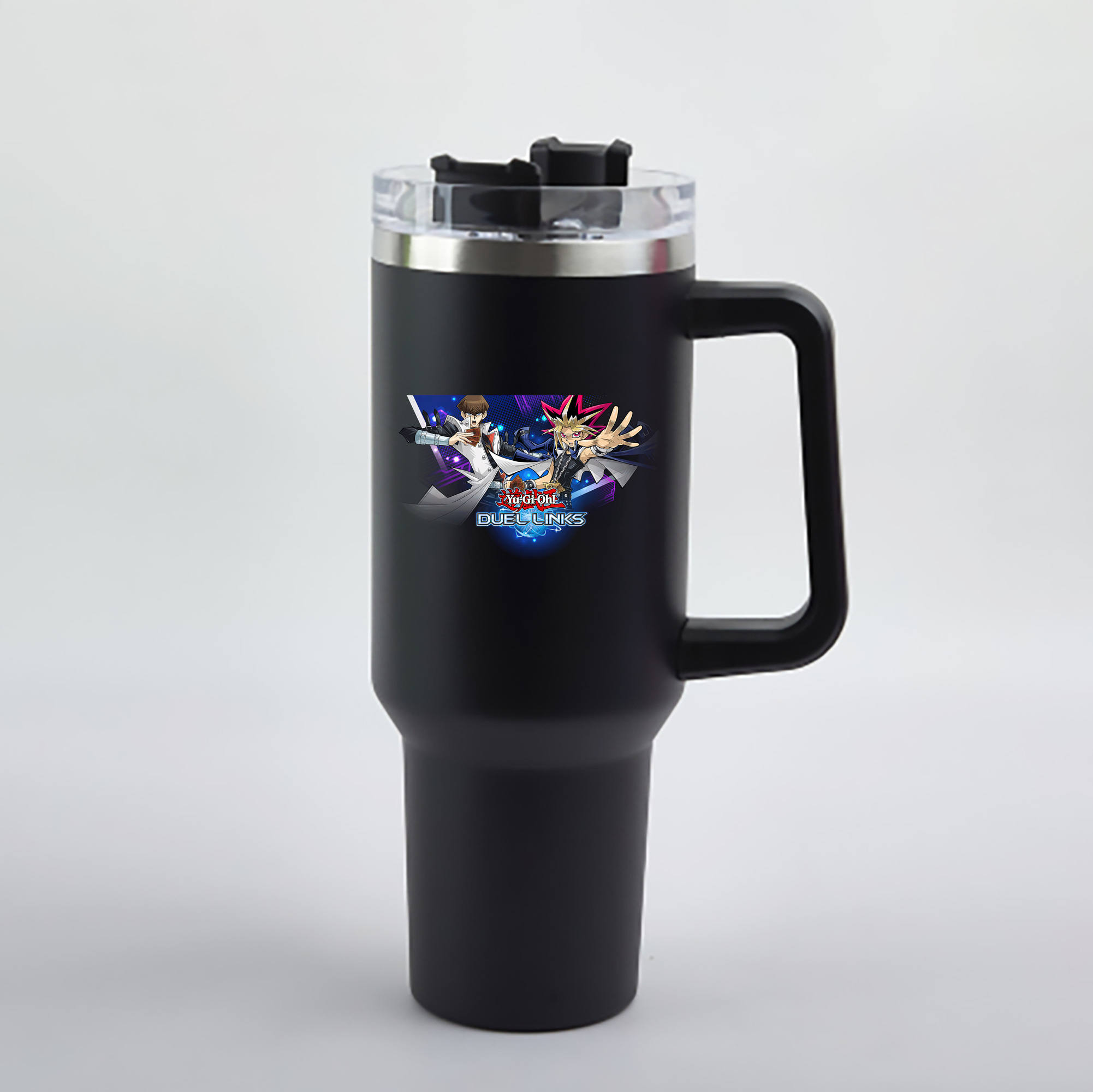 （画像用） 遊☆戯☆王 Yu-Gi-Oh! 1200mL車用タンブラー - クリスタルステッカー（プラスチックストロー付き）
