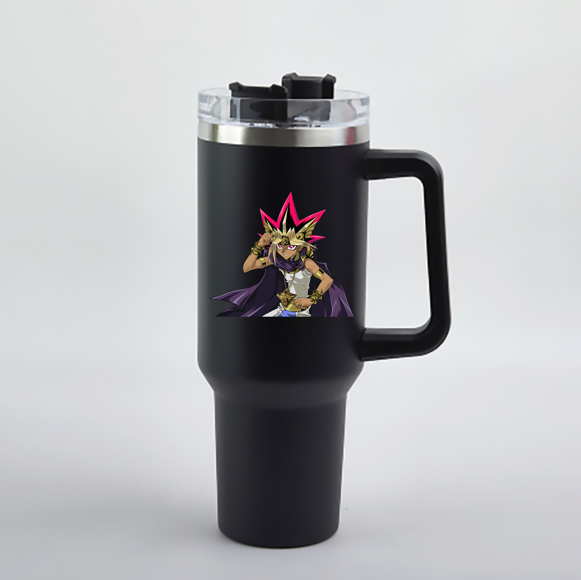 （画像用） 遊☆戯☆王 Yu-Gi-Oh! 1200mL車用タンブラー - クリスタルステッカー（プラスチックストロー付き）