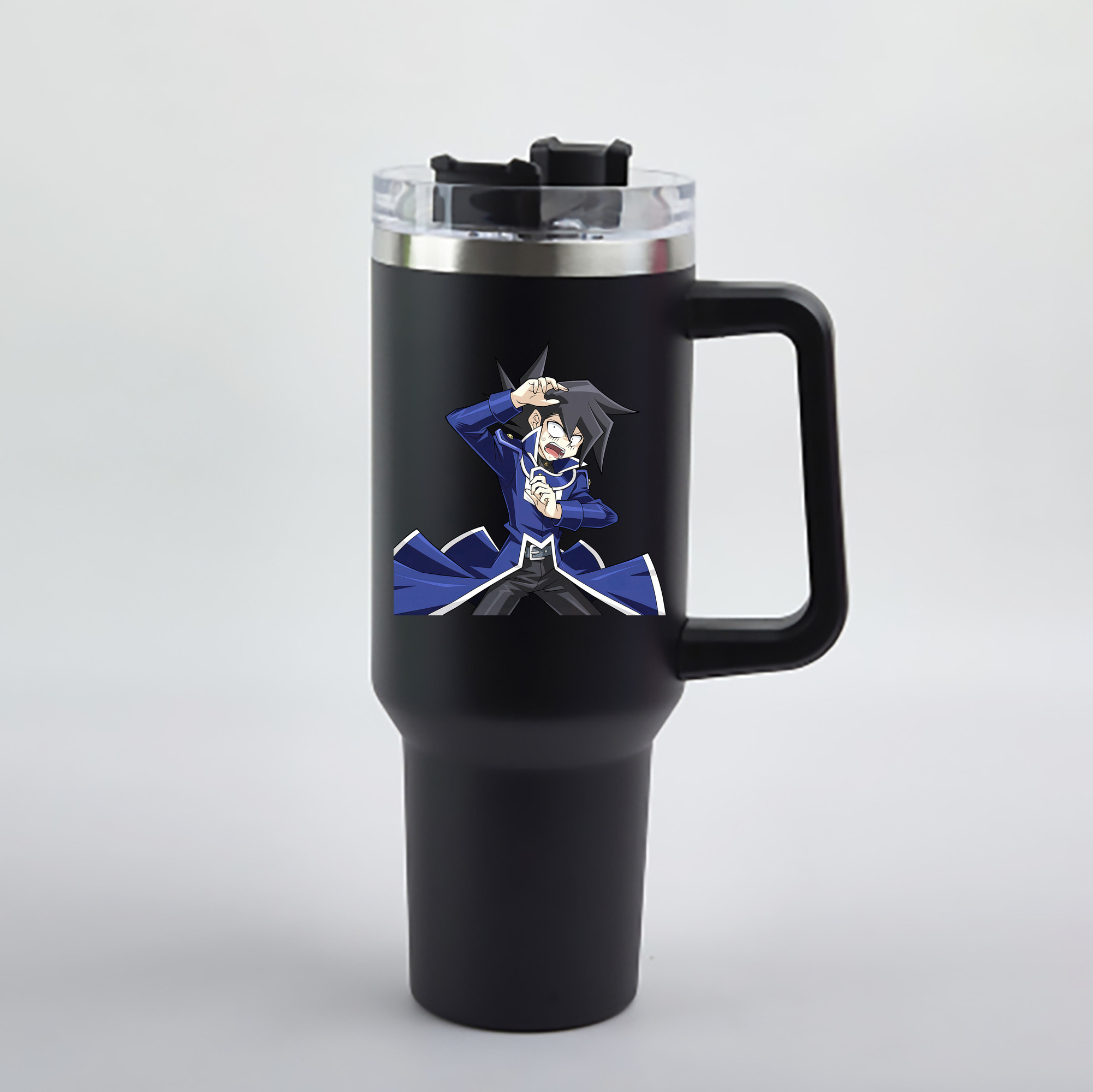 （画像用） 遊☆戯☆王 Yu-Gi-Oh! 1200mL車用タンブラー - クリスタルステッカー（プラスチックストロー付き）