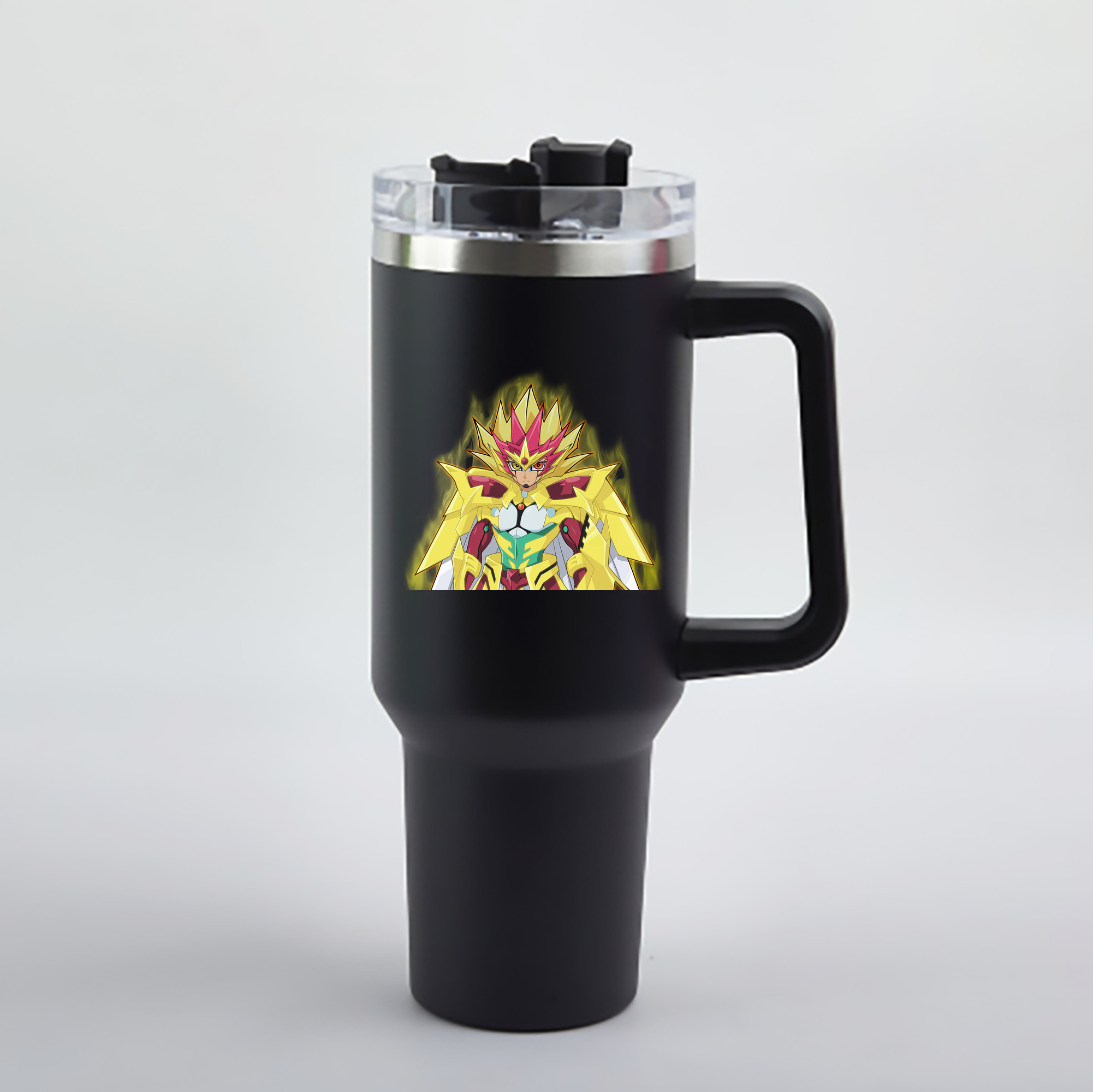 （画像用） 遊☆戯☆王 Yu-Gi-Oh! 1200mL車用タンブラー - クリスタルステッカー（プラスチックストロー付き）