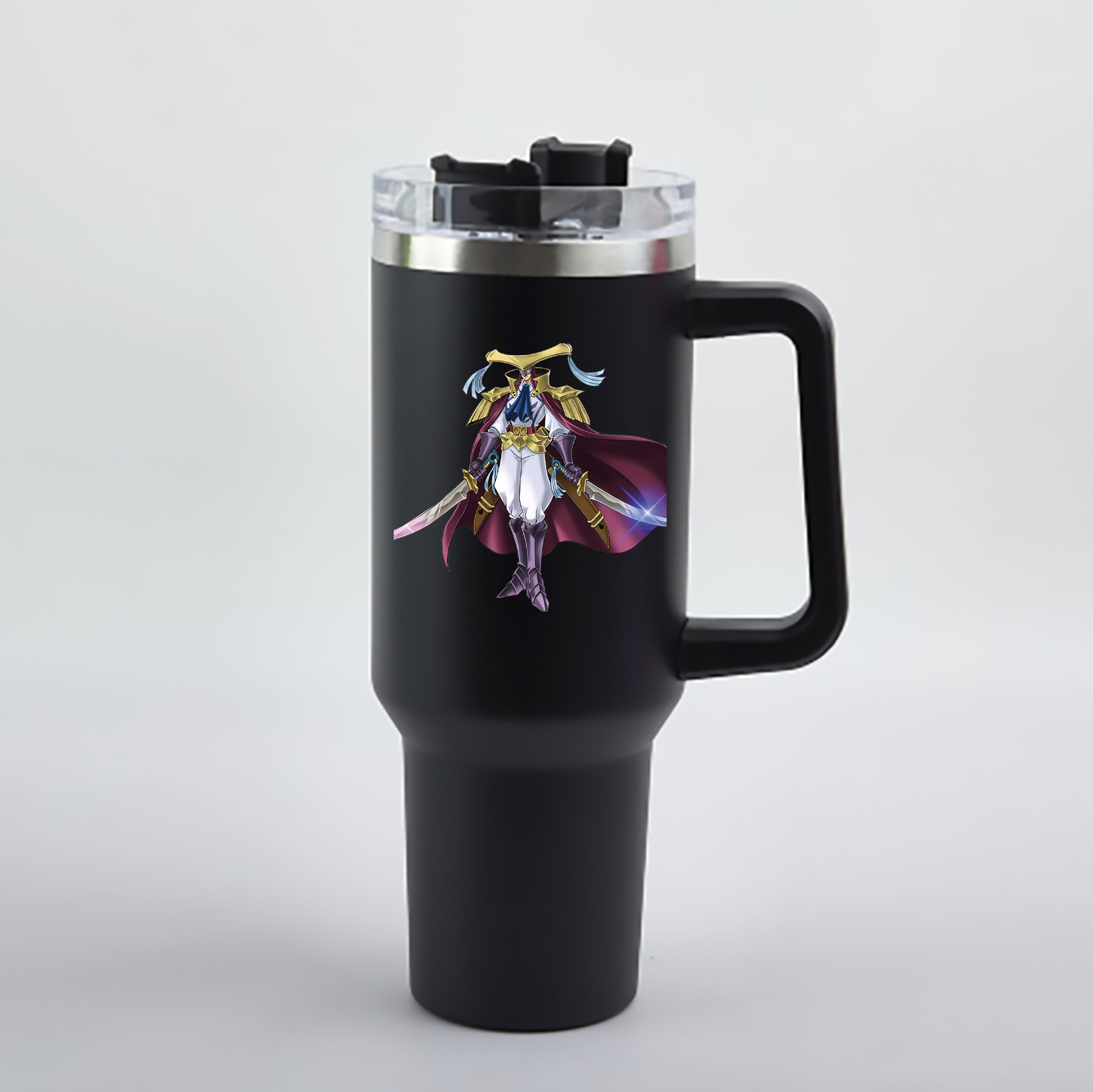 （画像用） 遊☆戯☆王 Yu-Gi-Oh! 1200mL車用タンブラー - クリスタルステッカー（プラスチックストロー付き）