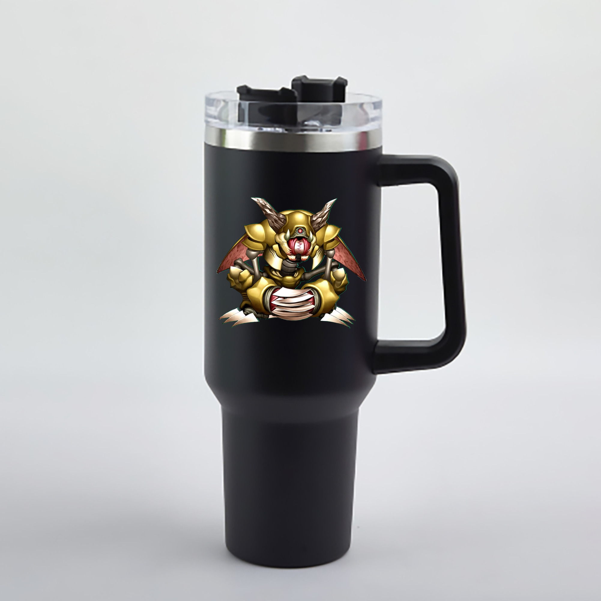（画像用） 遊☆戯☆王 Yu-Gi-Oh! 1200mL車用タンブラー - クリスタルステッカー（プラスチックストロー付き）
