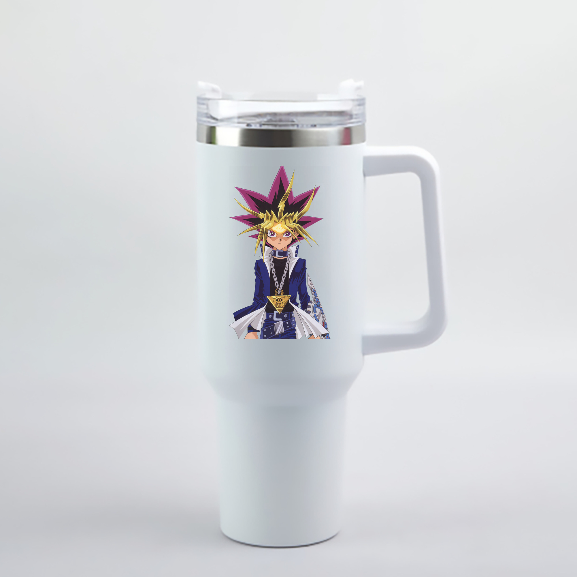 （画像用） 遊☆戯☆王 Yu-Gi-Oh! 1200mL車用タンブラー - クリスタルステッカー（プラスチックストロー付き）