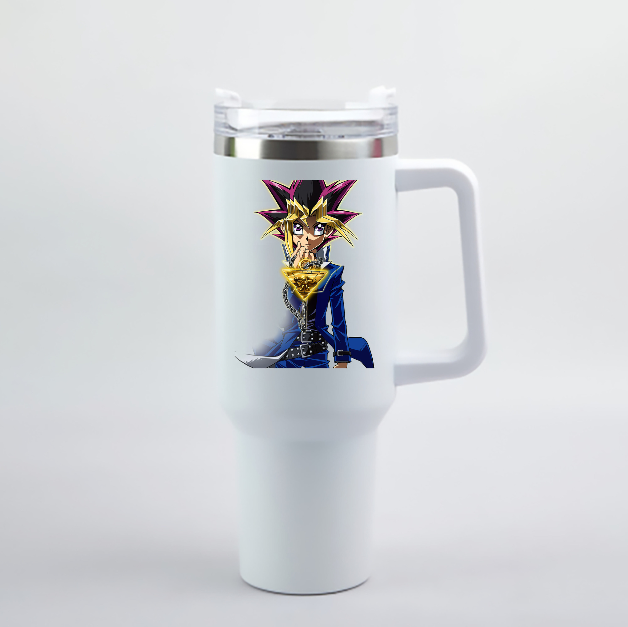 （画像用） 遊☆戯☆王 Yu-Gi-Oh! 1200mL車用タンブラー - クリスタルステッカー（プラスチックストロー付き）