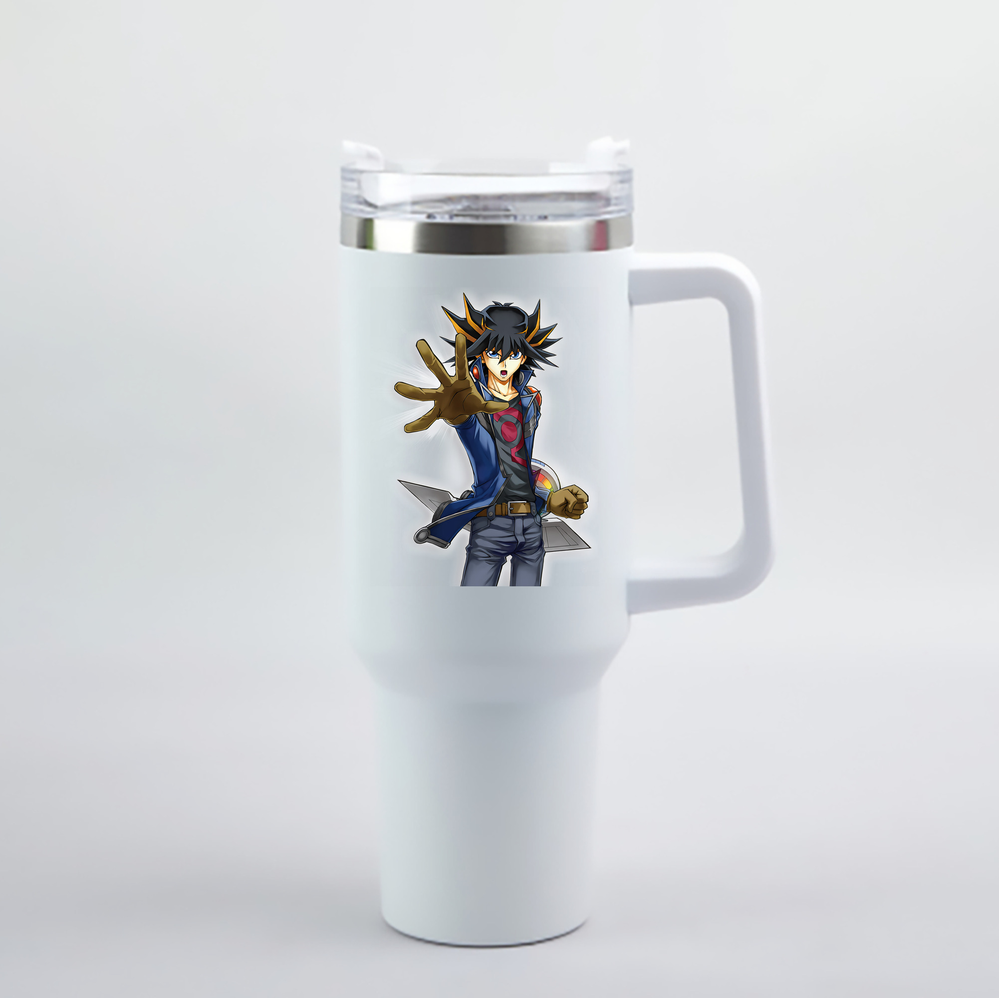 （画像用） 遊☆戯☆王 Yu-Gi-Oh! 1200mL車用タンブラー - クリスタルステッカー（プラスチックストロー付き）