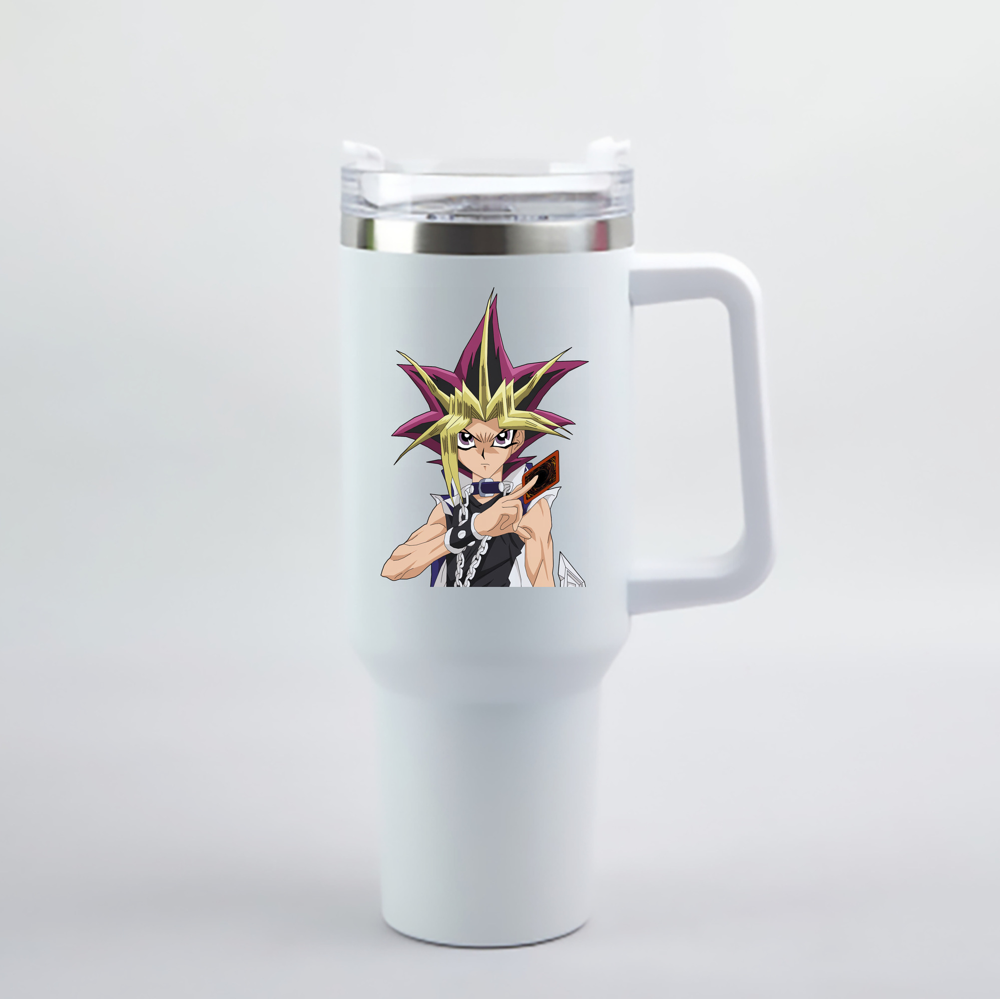 （画像用） 遊☆戯☆王 Yu-Gi-Oh! 1200mL車用タンブラー - クリスタルステッカー（プラスチックストロー付き）