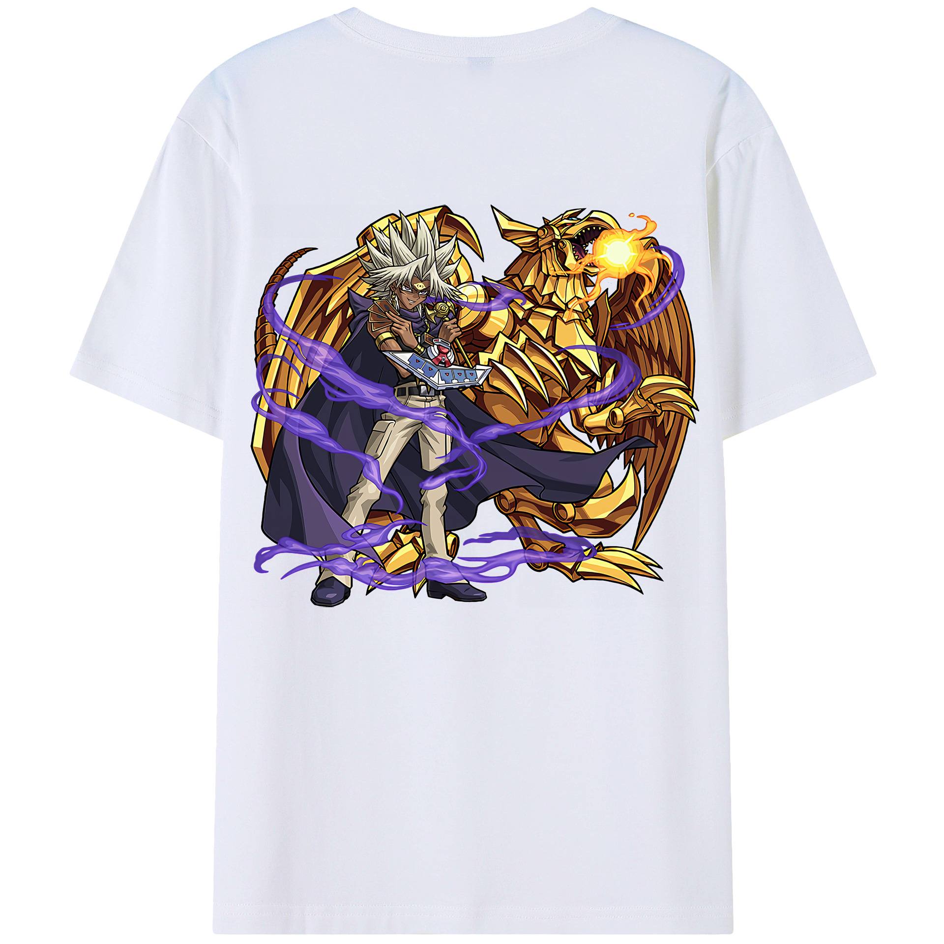 （画像用） 遊☆戯☆王 Yu-Gi-Oh! 綿100％半袖Tシャツ（背面プリント）