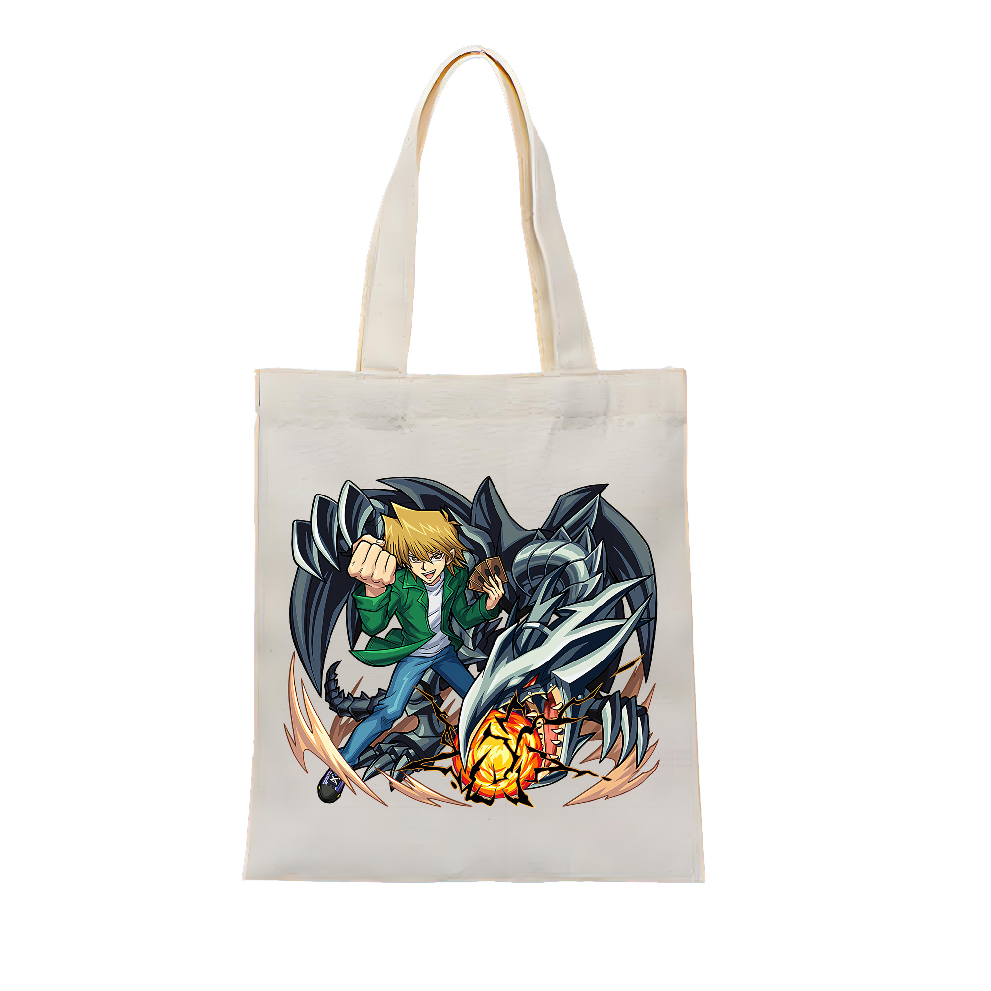 （画像用） 遊☆戯☆王 Yu-Gi-Oh! 縦型キャンバス生地手提げバッグ　トートバッグ
