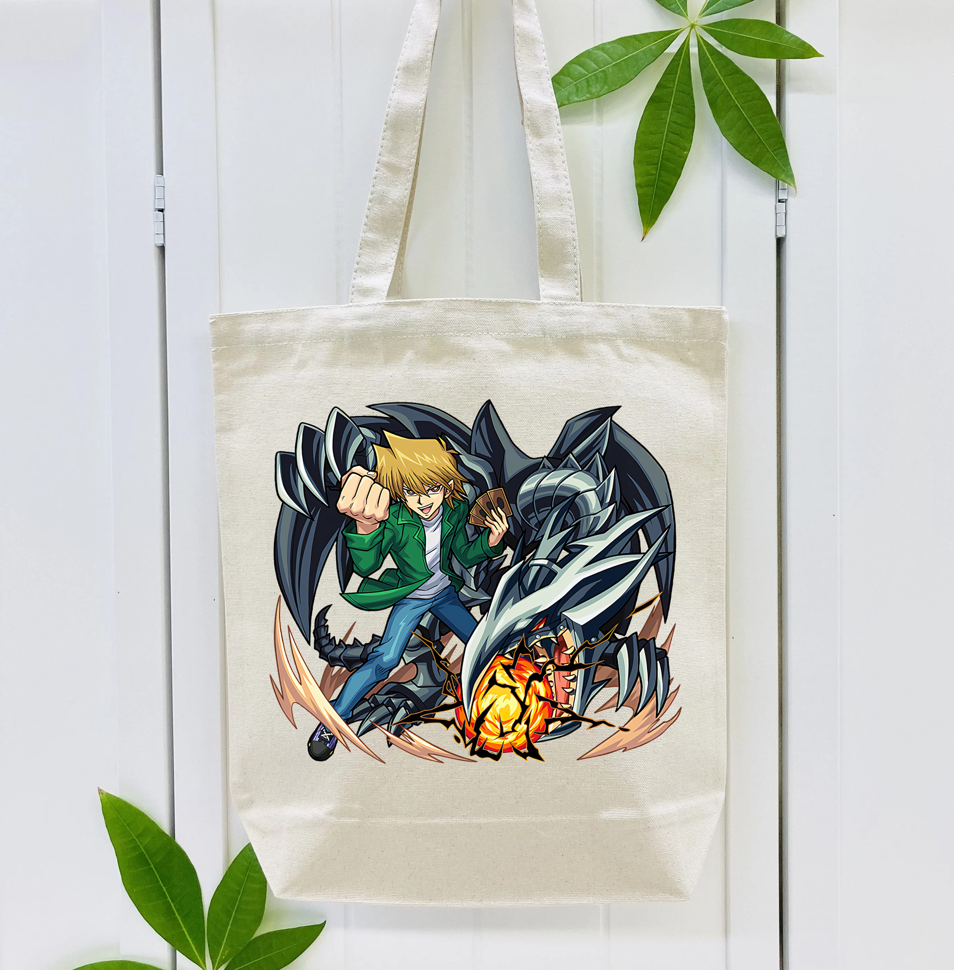 遊☆戯☆王 Yu-Gi-Oh! 縦型キャンバス生地手提げバッグ　トートバッグ