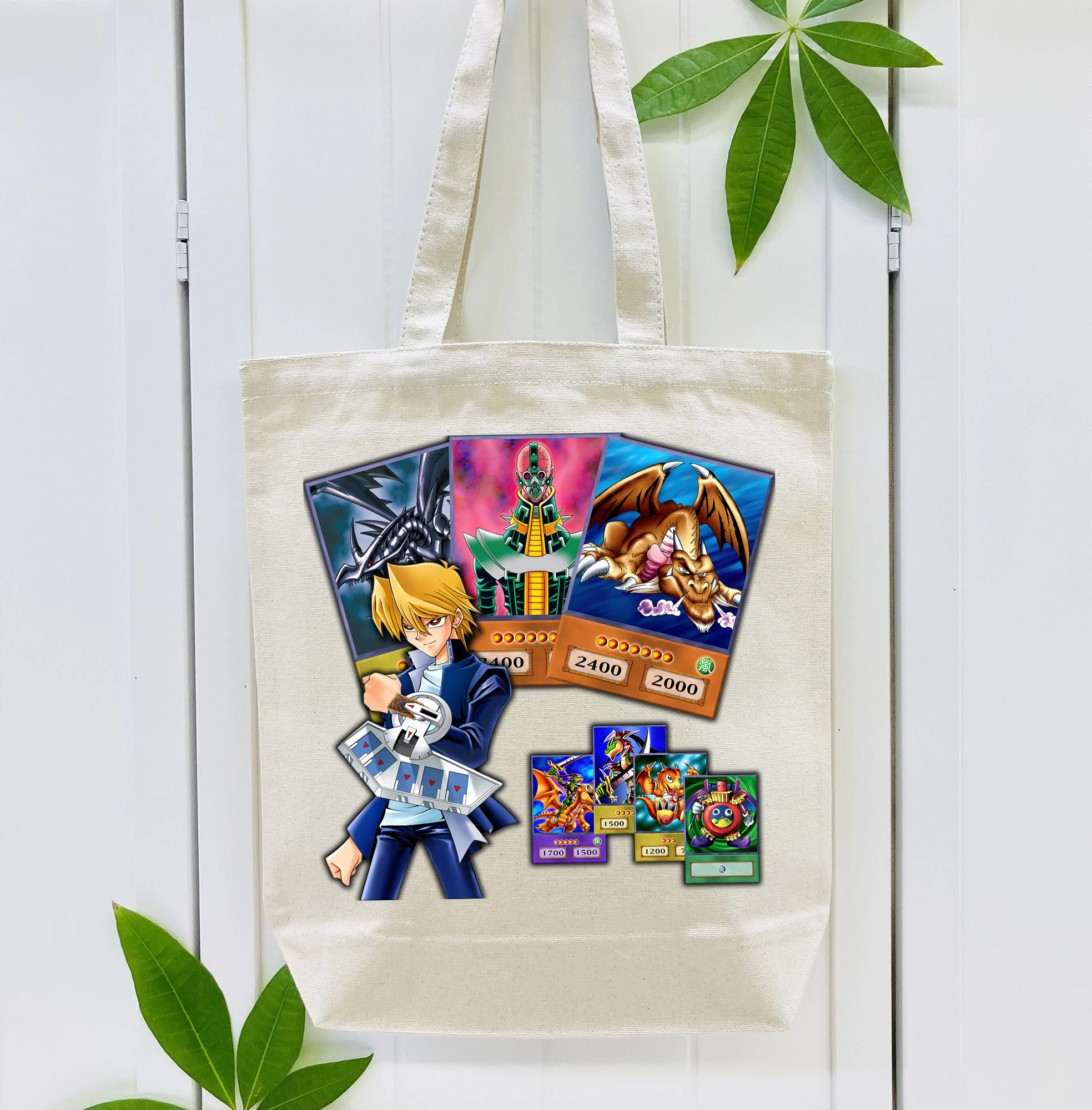 遊☆戯☆王 Yu-Gi-Oh! 縦型キャンバス生地手提げバッグ　トートバッグ