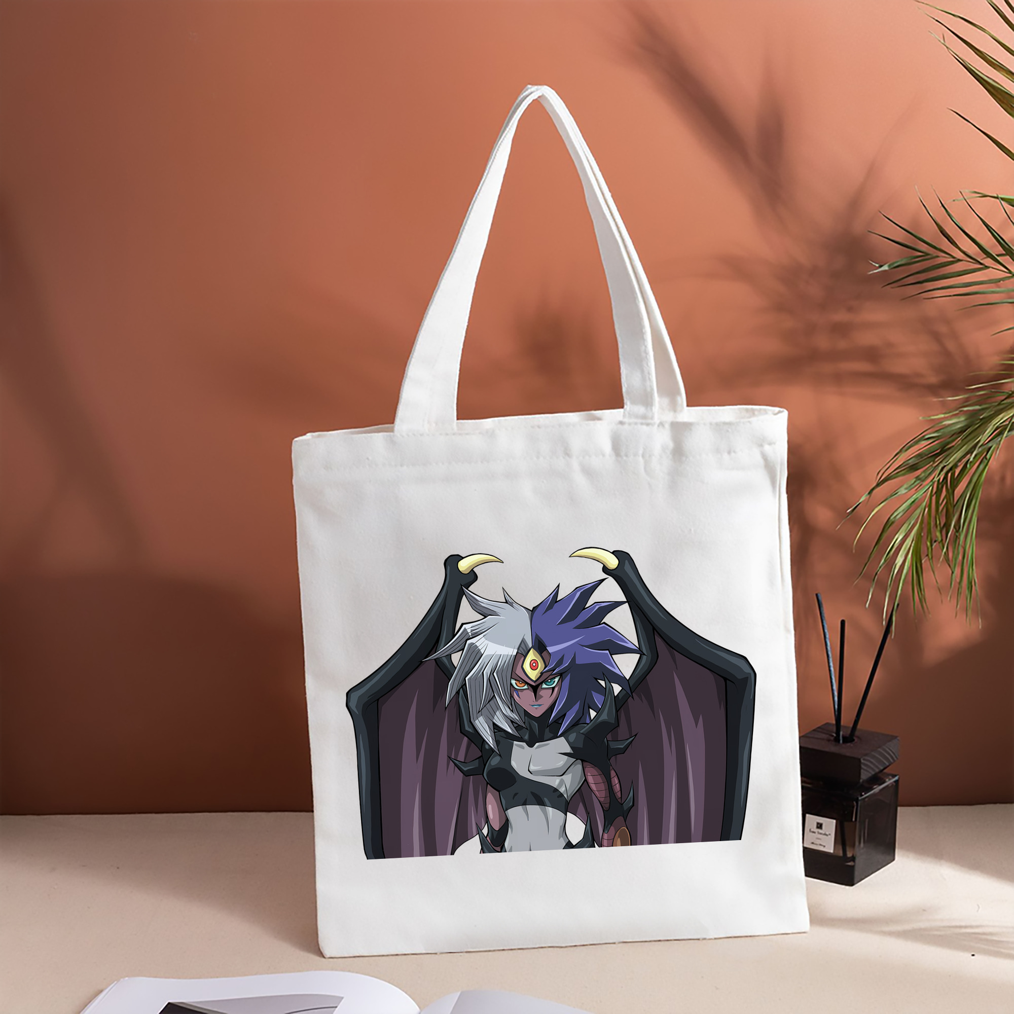 遊☆戯☆王 Yu-Gi-Oh! 縦型キャンバス生地手提げバッグ　トートバッグ