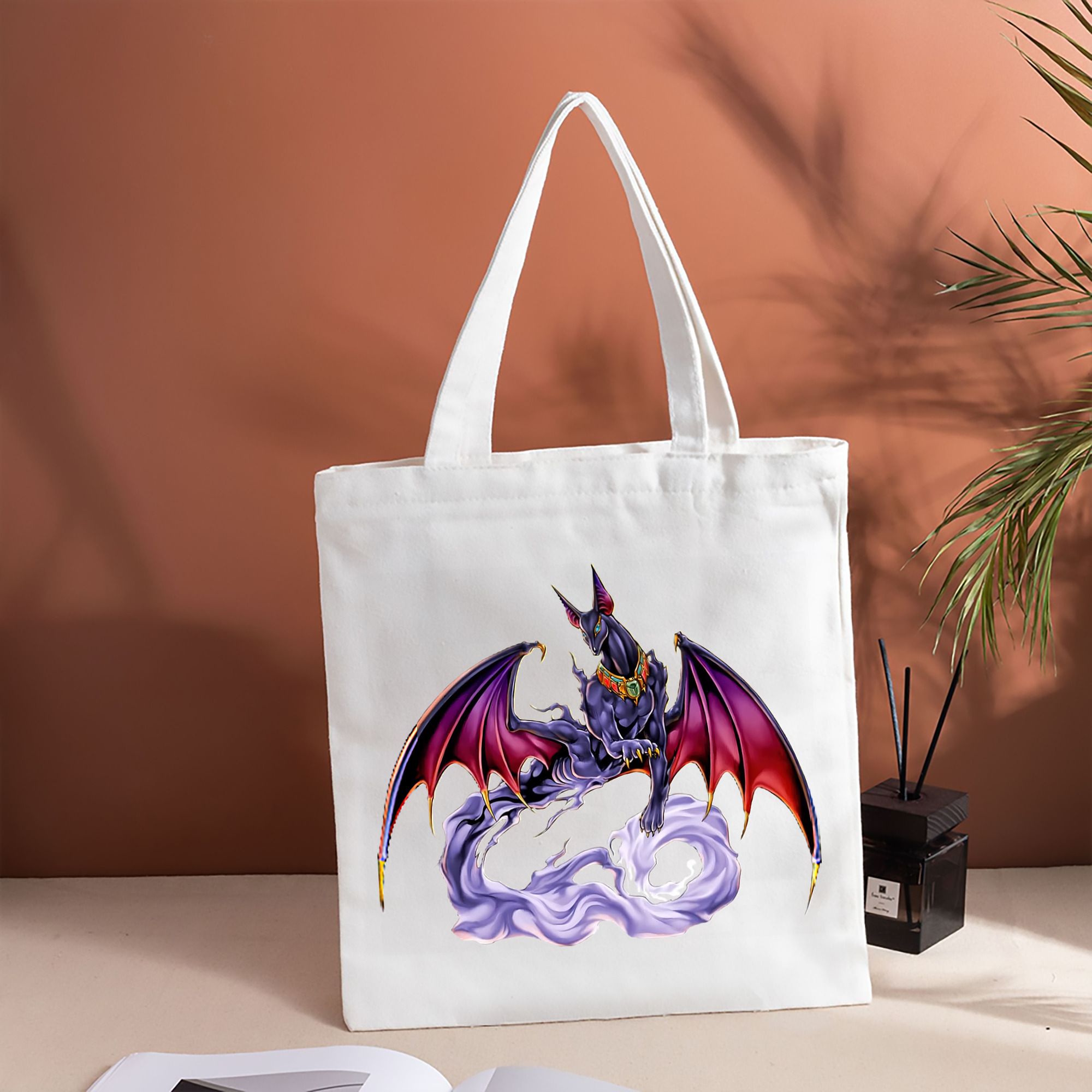 遊☆戯☆王 Yu-Gi-Oh! 縦型キャンバス生地手提げバッグ　トートバッグ