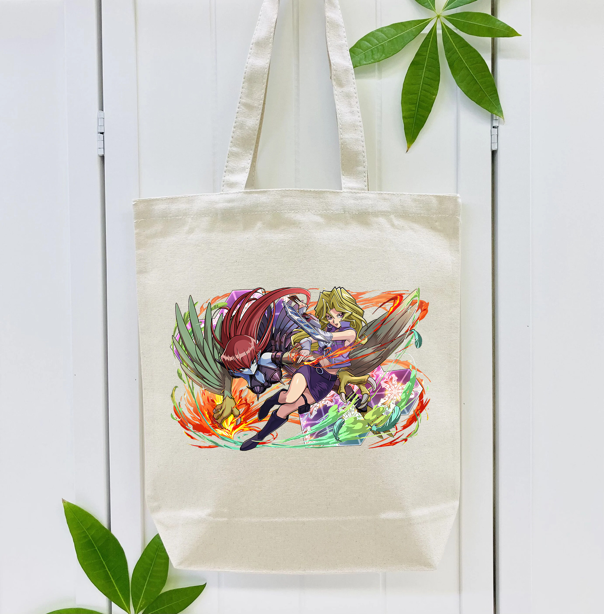 遊☆戯☆王 Yu-Gi-Oh! 縦型キャンバス生地手提げバッグ　トートバッグ