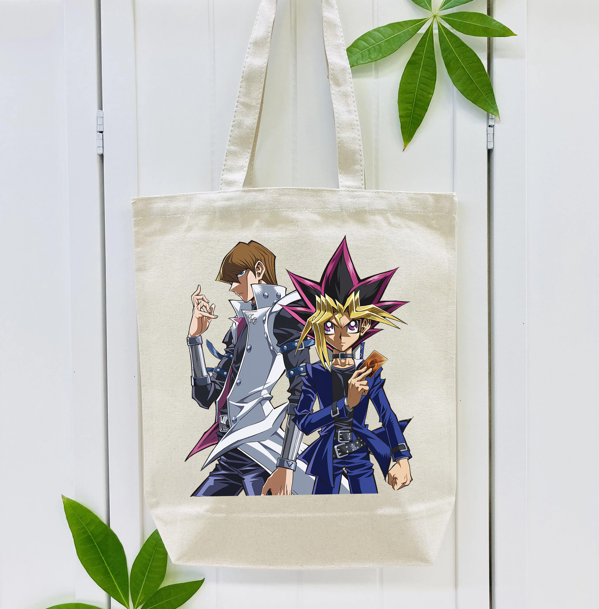 遊☆戯☆王 Yu-Gi-Oh! 縦型キャンバス生地手提げバッグ　トートバッグ