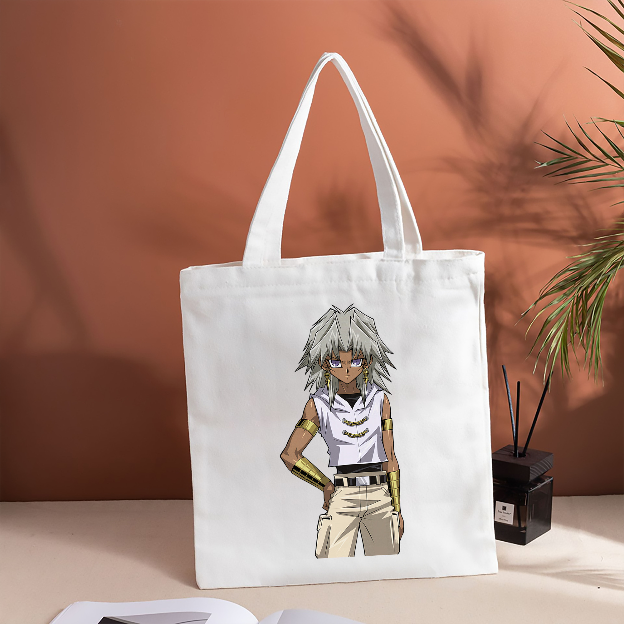 遊☆戯☆王 Yu-Gi-Oh! 縦型キャンバス生地手提げバッグ　トートバッグ
