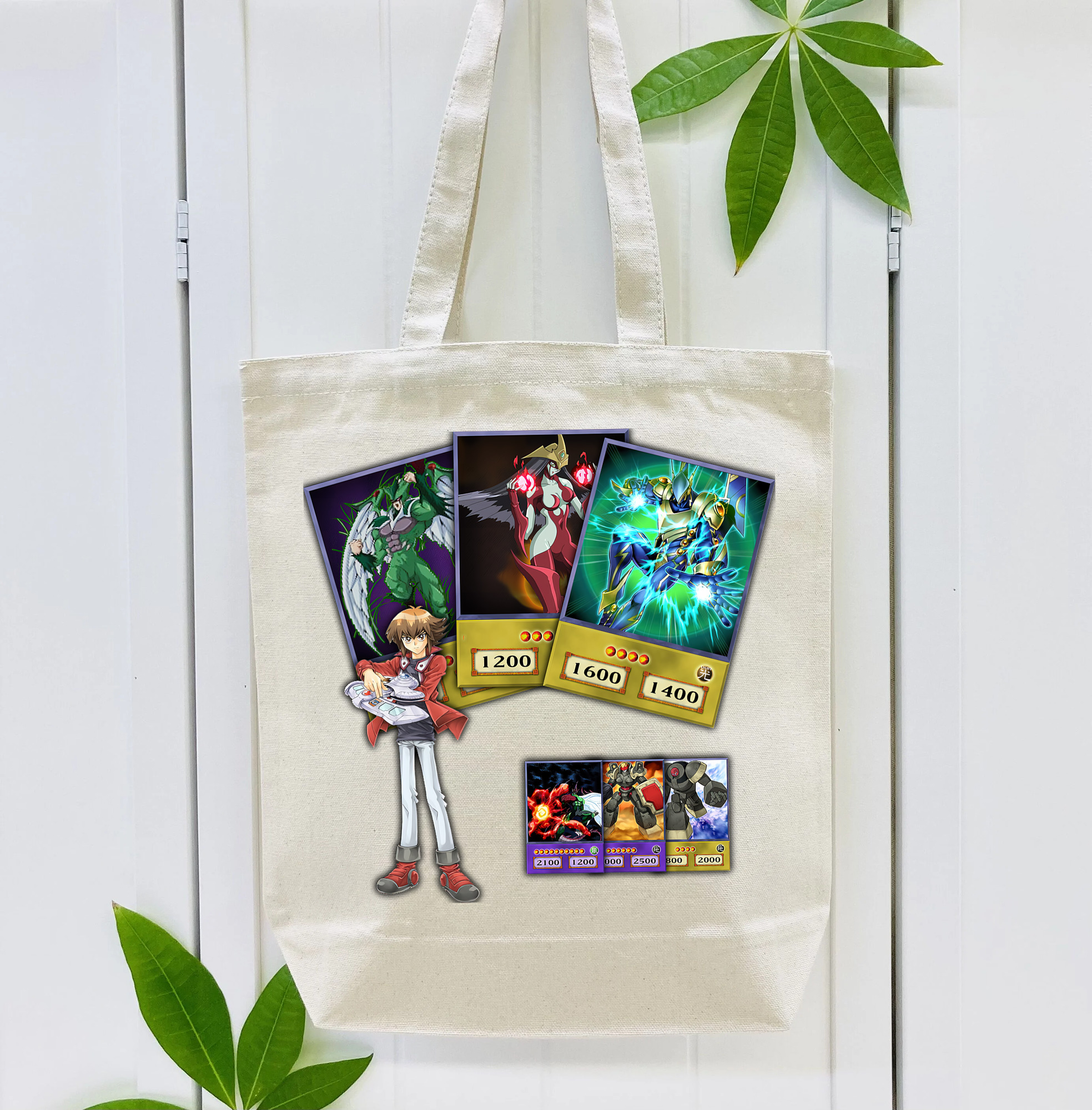 遊☆戯☆王 Yu-Gi-Oh! 縦型キャンバス生地手提げバッグ　トートバッグ