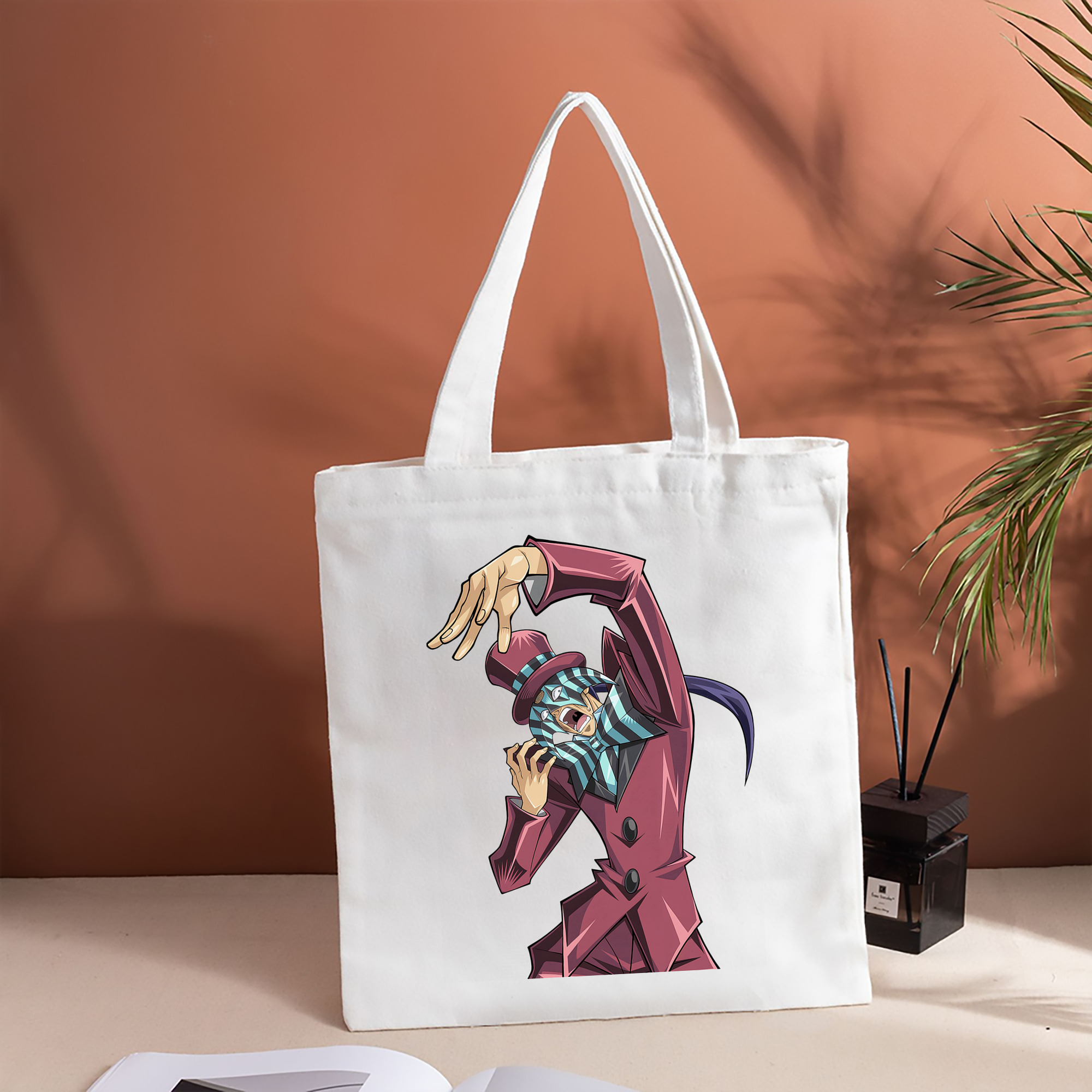 遊☆戯☆王 Yu-Gi-Oh! 縦型キャンバス生地手提げバッグ　トートバッグ
