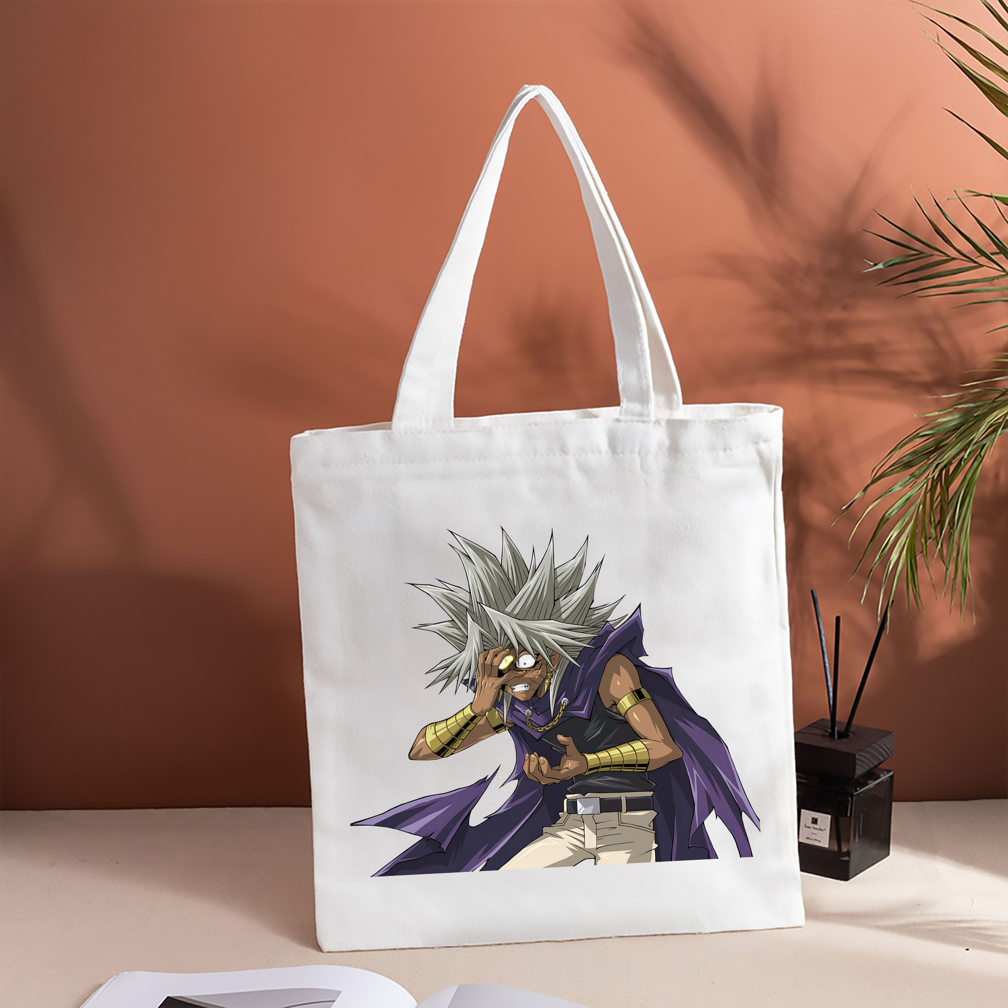 遊☆戯☆王 Yu-Gi-Oh! 縦型キャンバス生地手提げバッグ　トートバッグ