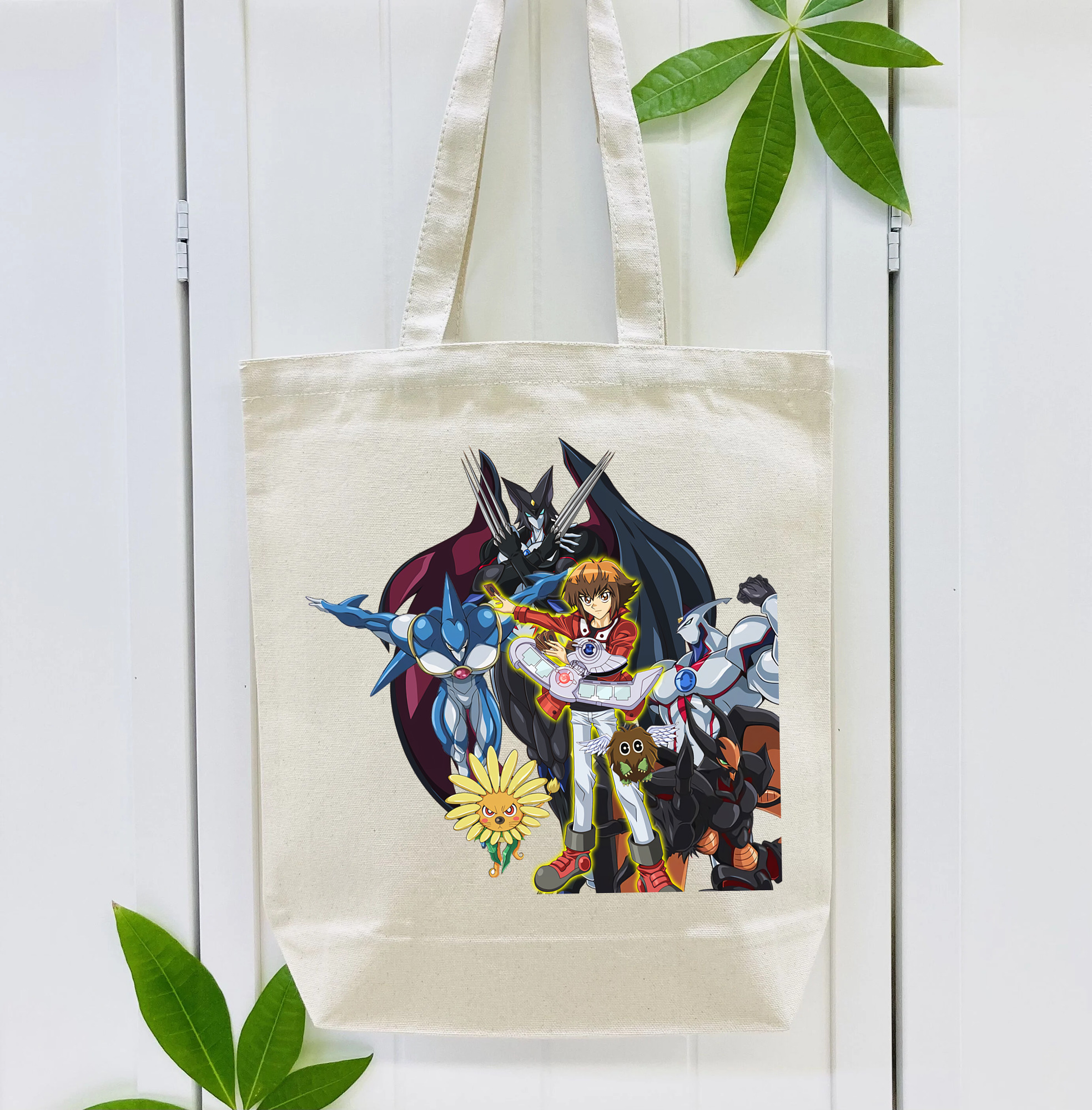 遊☆戯☆王 Yu-Gi-Oh! 縦型キャンバス生地手提げバッグ　トートバッグ