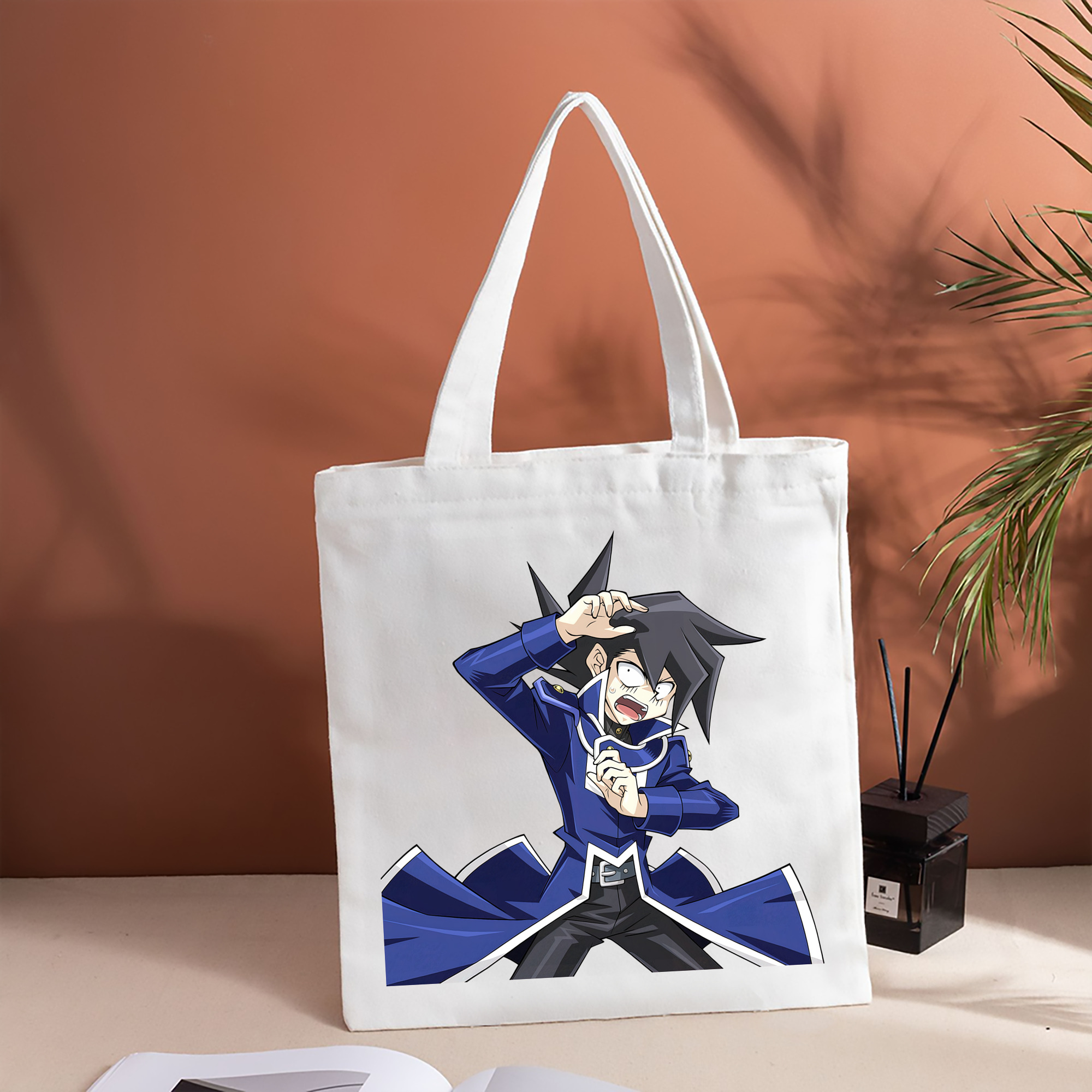 遊☆戯☆王 Yu-Gi-Oh! 縦型キャンバス生地手提げバッグ　トートバッグ